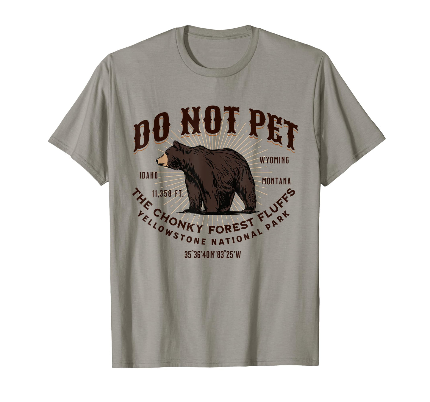 Yellowstone National Park Black Bear Funny Souvenir T-Shirt