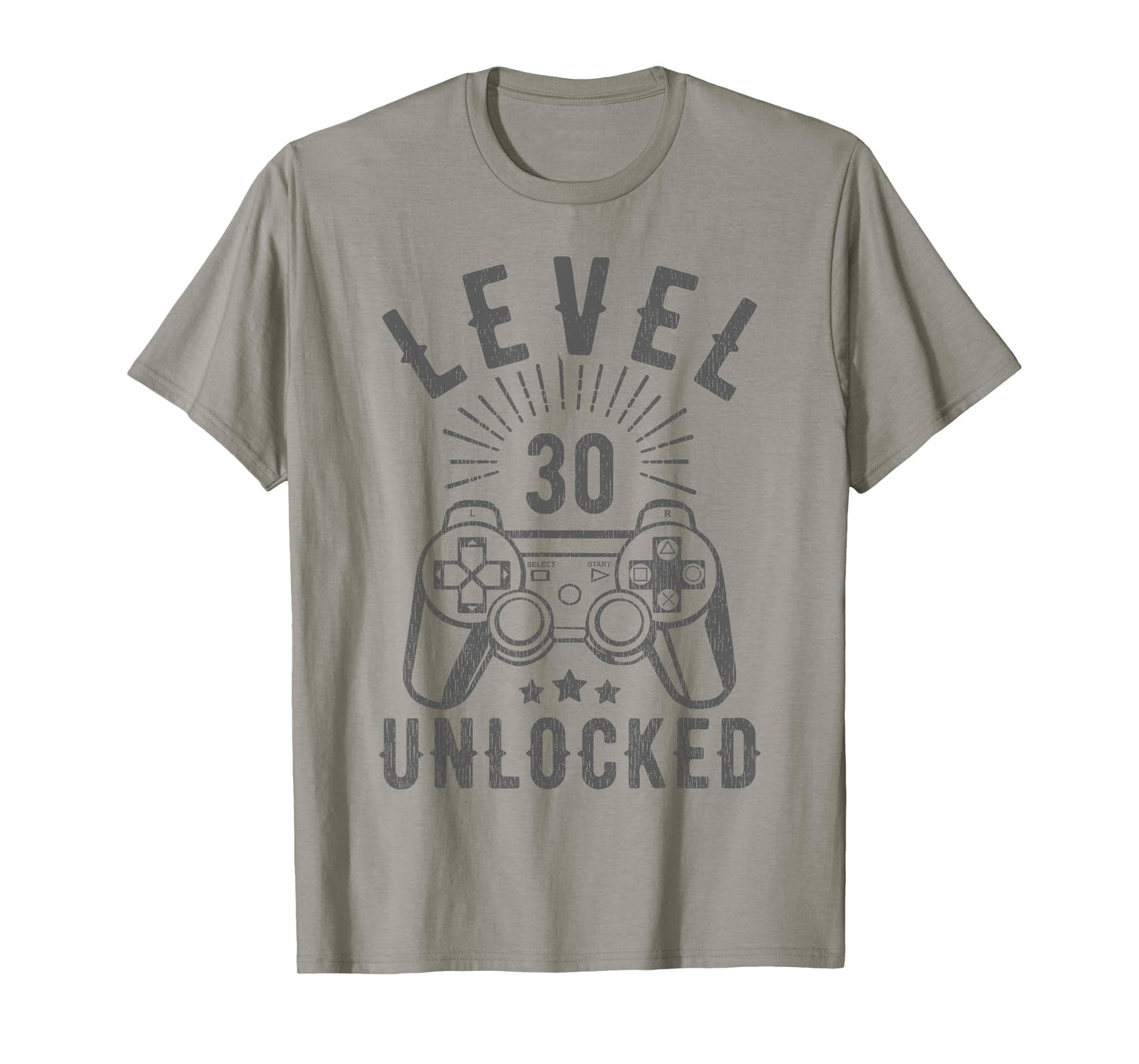 Level 30 Unlocked Funny Gamer 30th Birthday Vintage 30 Years T-Shirt