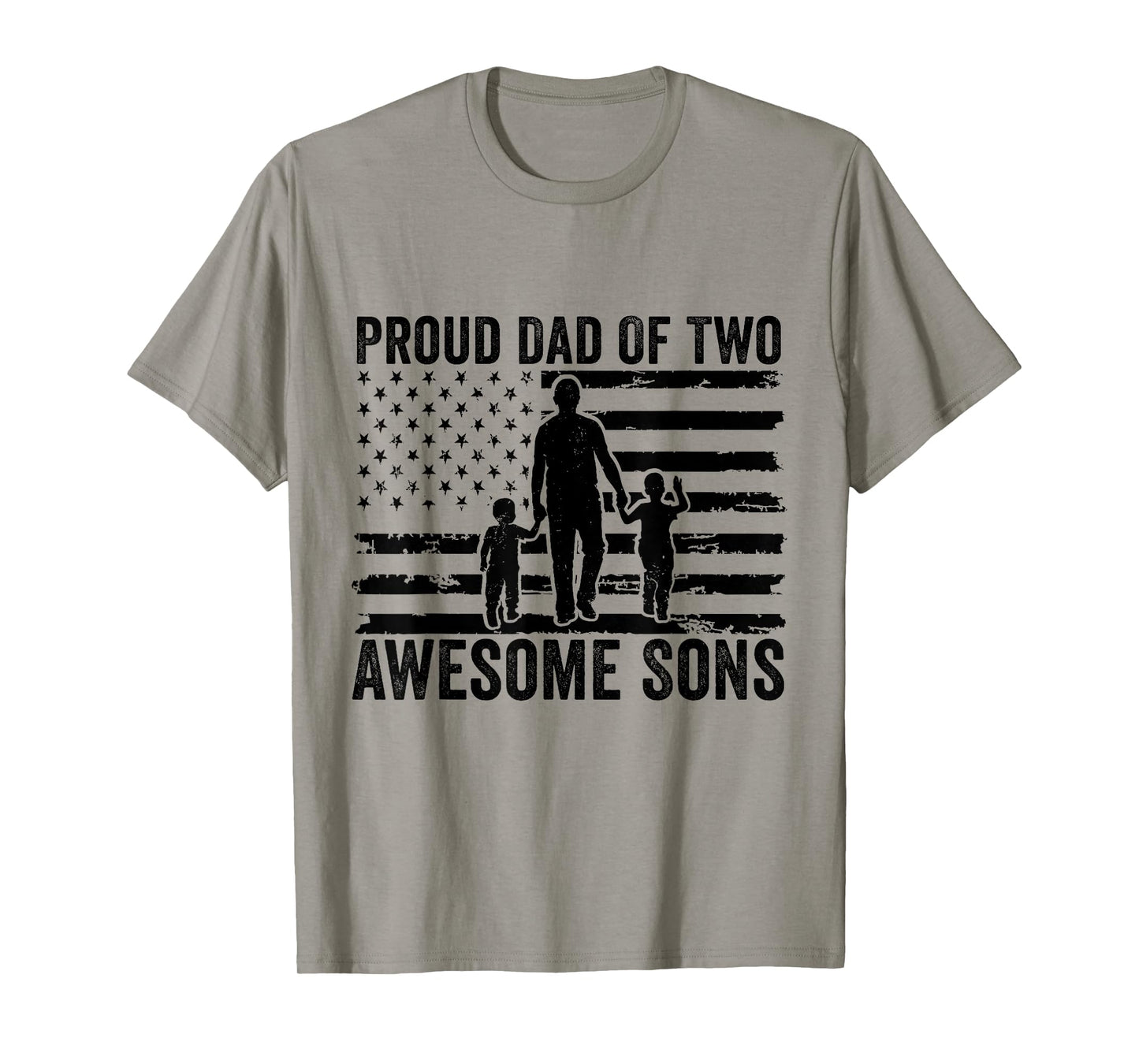 Proud Dad Of Two Awesome Sons Dad of 2 Two Boys Matching T-Shirt