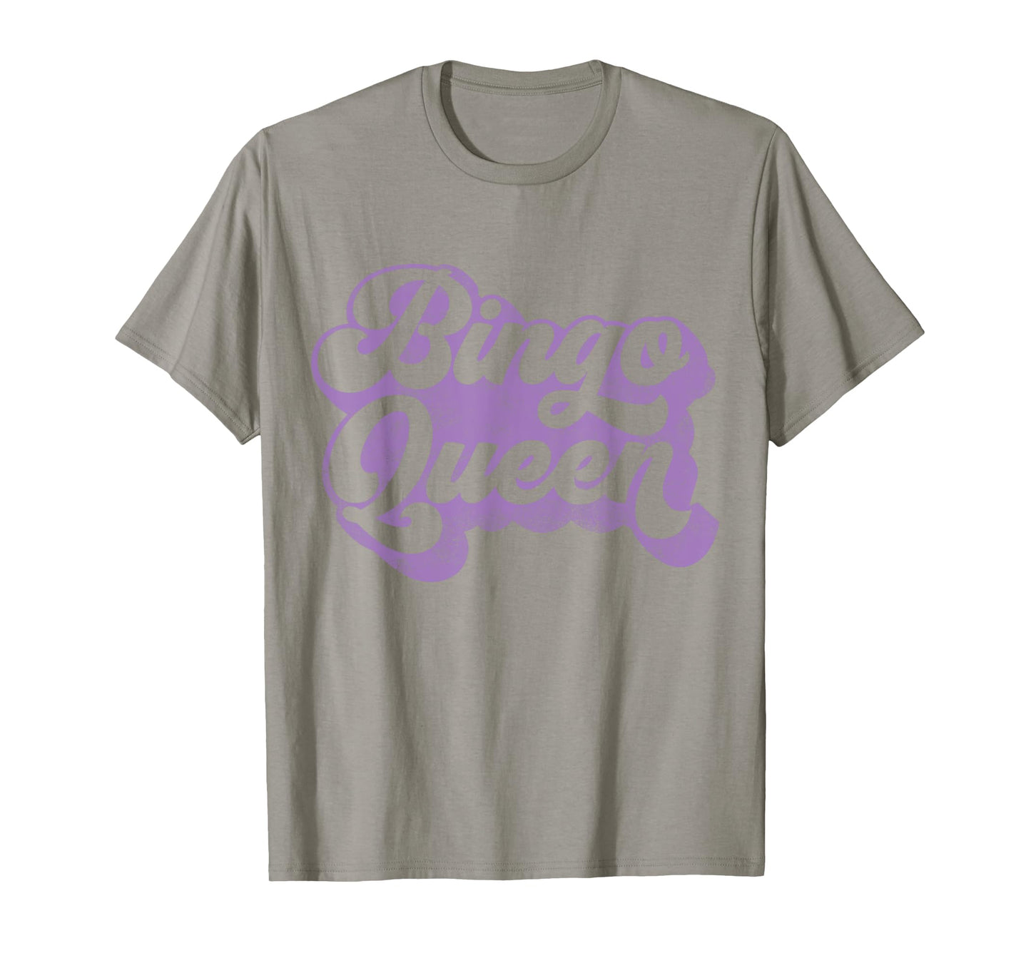Bingo Queen T-Shirt for Callers or Players in Purple T-Shirt