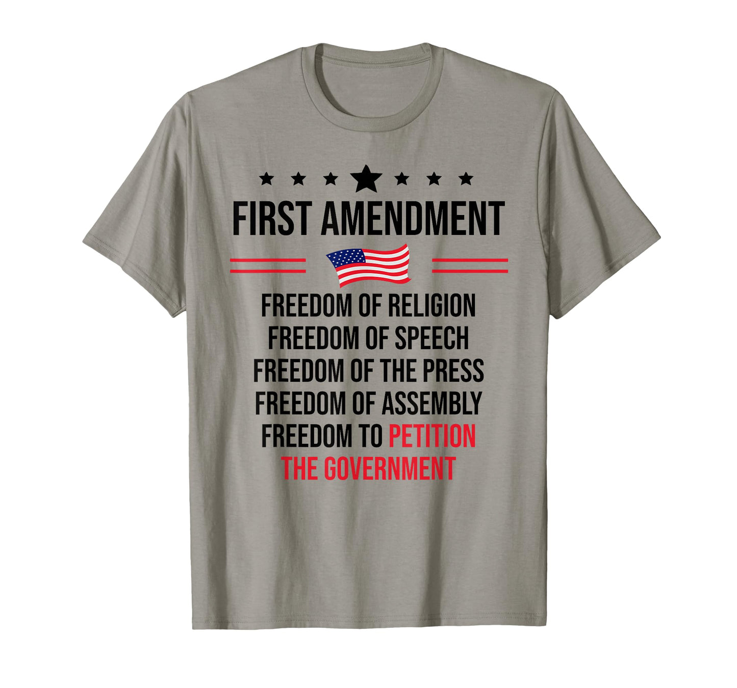 First Amendment Freedom of Speech Free Press 1st Amendment T-Shirt