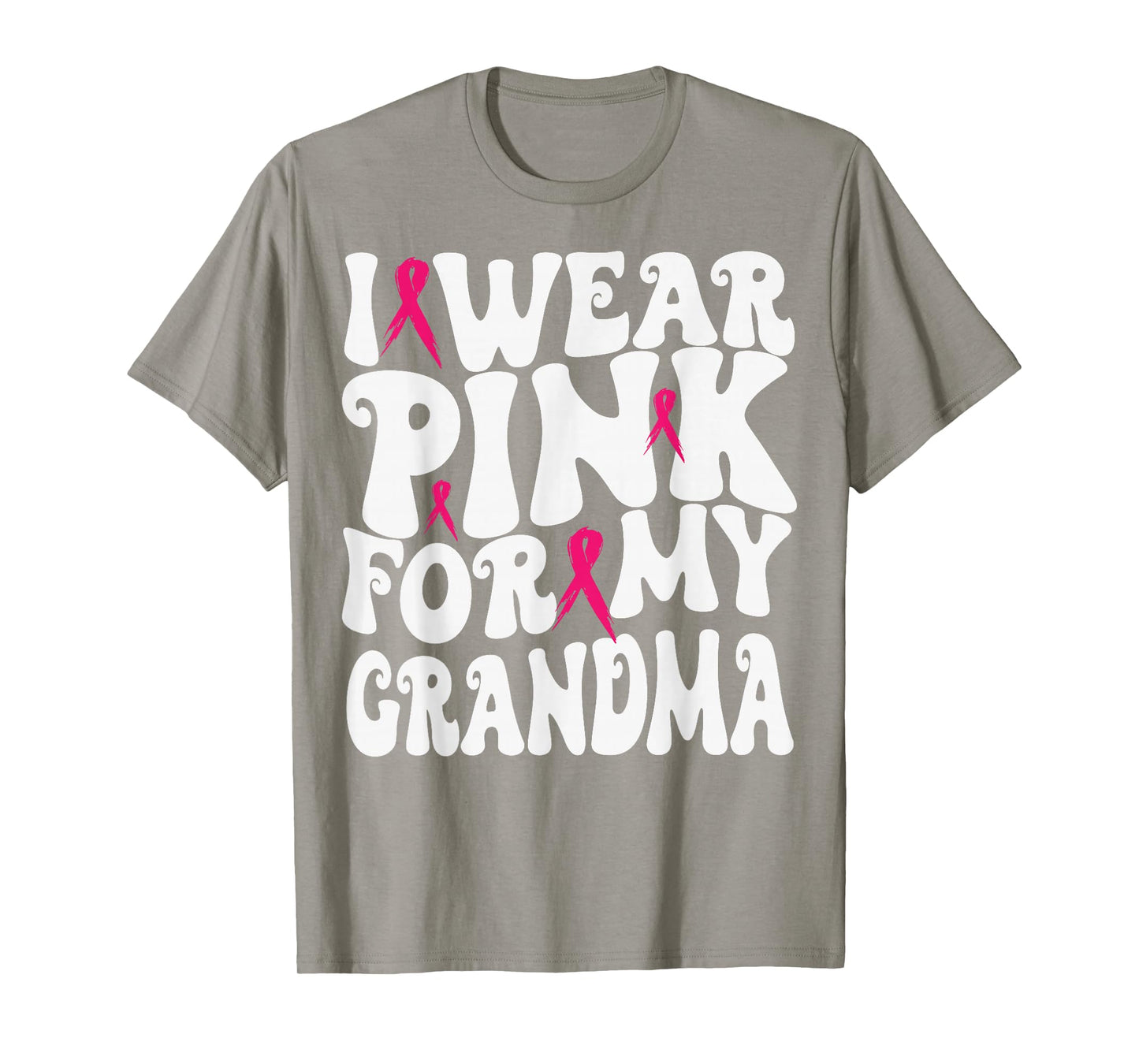 I Wear Pink for My Grandma Breast Cancer Awareness Kids T-Shirt