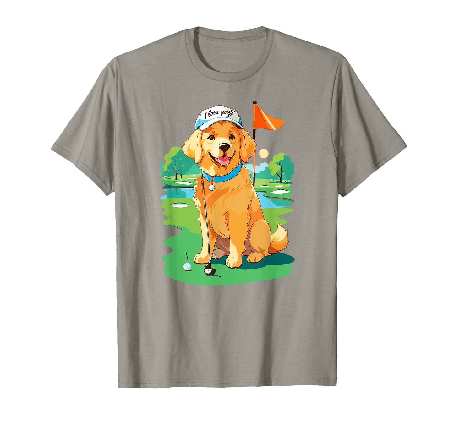 Golf Player Lover Golden Retriever T-Shirt