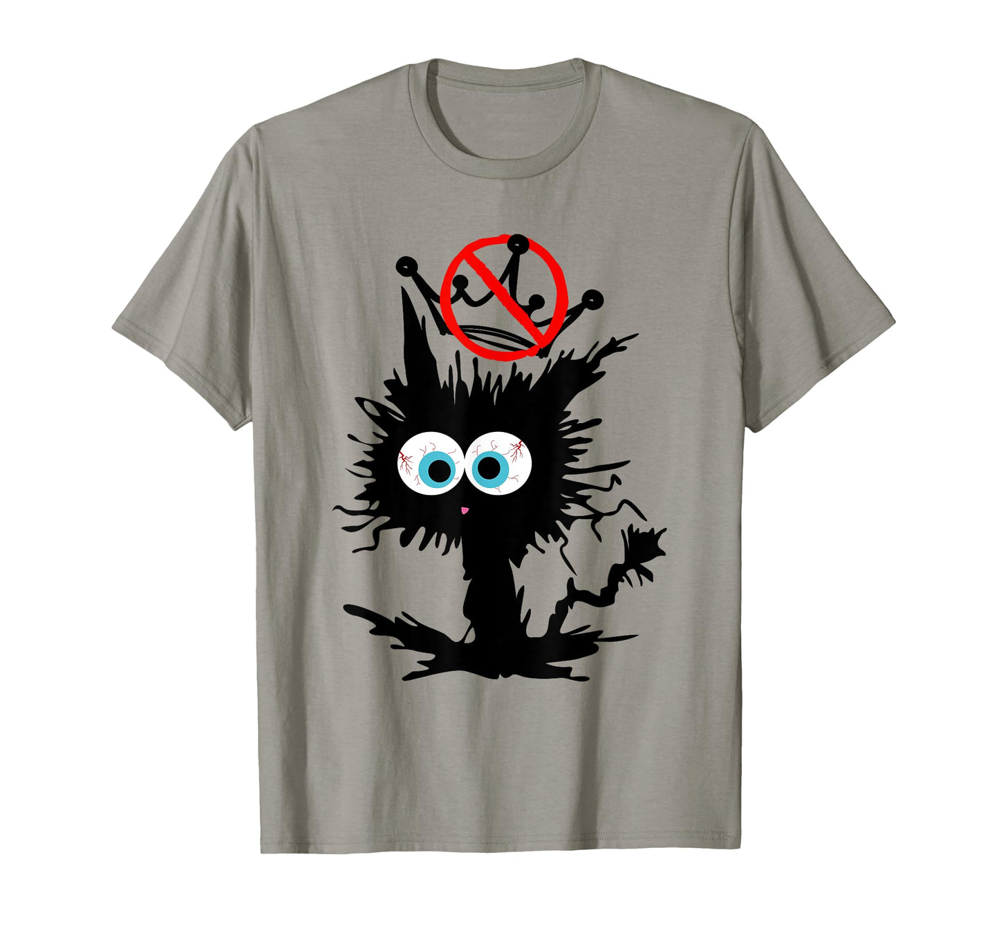 No Kings In America Crazy Black Cat Patriotic Men Women T-Shirt