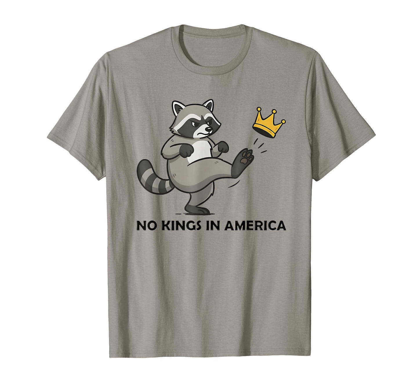No Kings in America We The People Democracy Angry Raccoon T-Shirt
