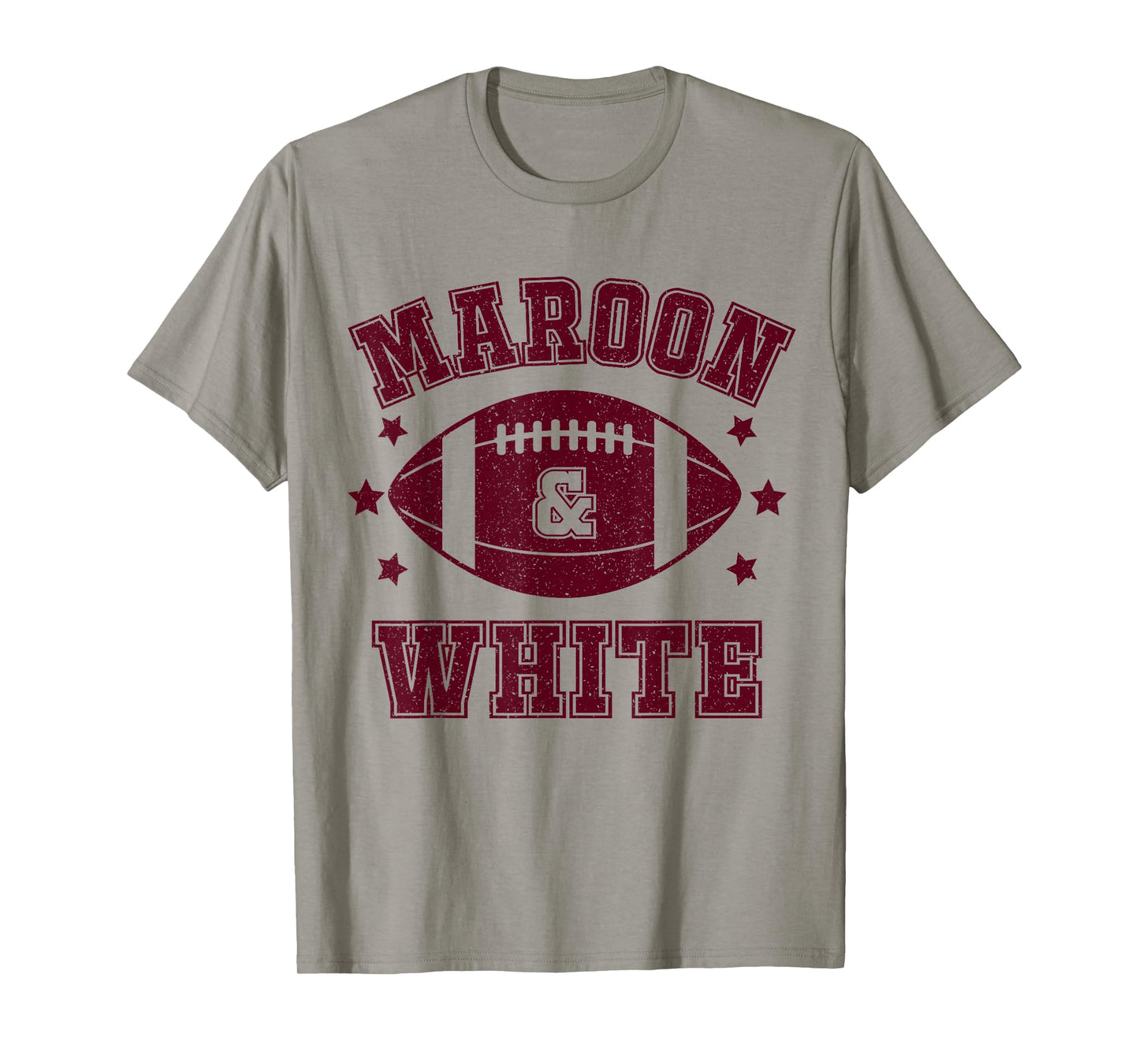 On Gameday Football We Wear Maroon And White School Spirit T-Shirt