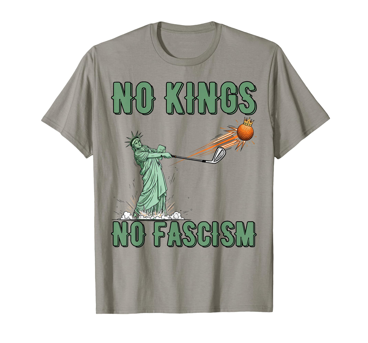 Resist No Kings Protest No Fascism Lady Liberty Statue Woman T-Shirt
