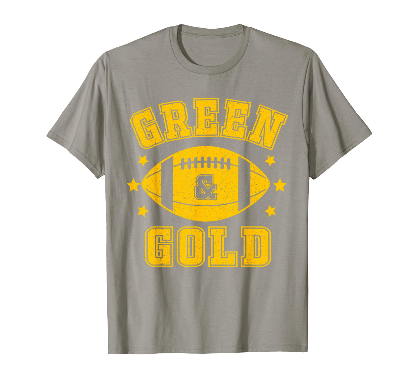 On Gameday Football We Wear Green And Gold School Spirit T-Shirt