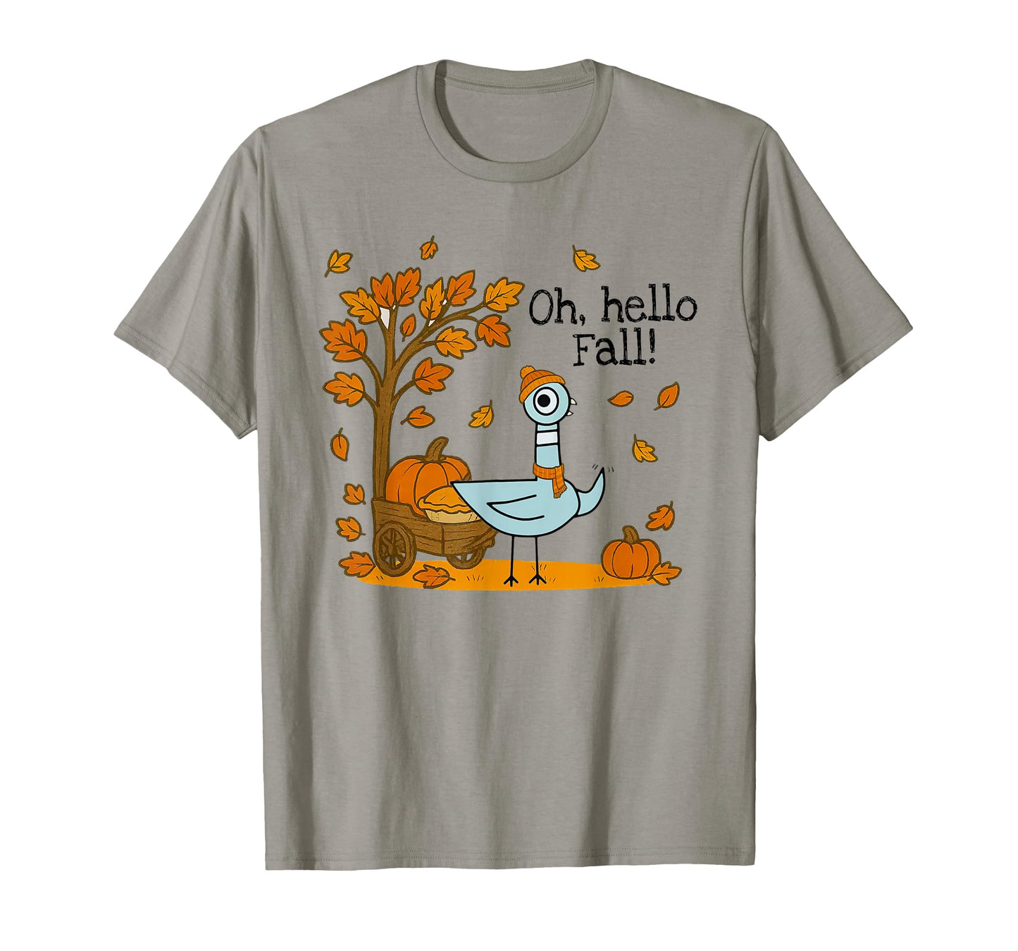 Oh, Hello Fall Pigeon Autumn Pumpkin Season Teachers Kids T-Shirt