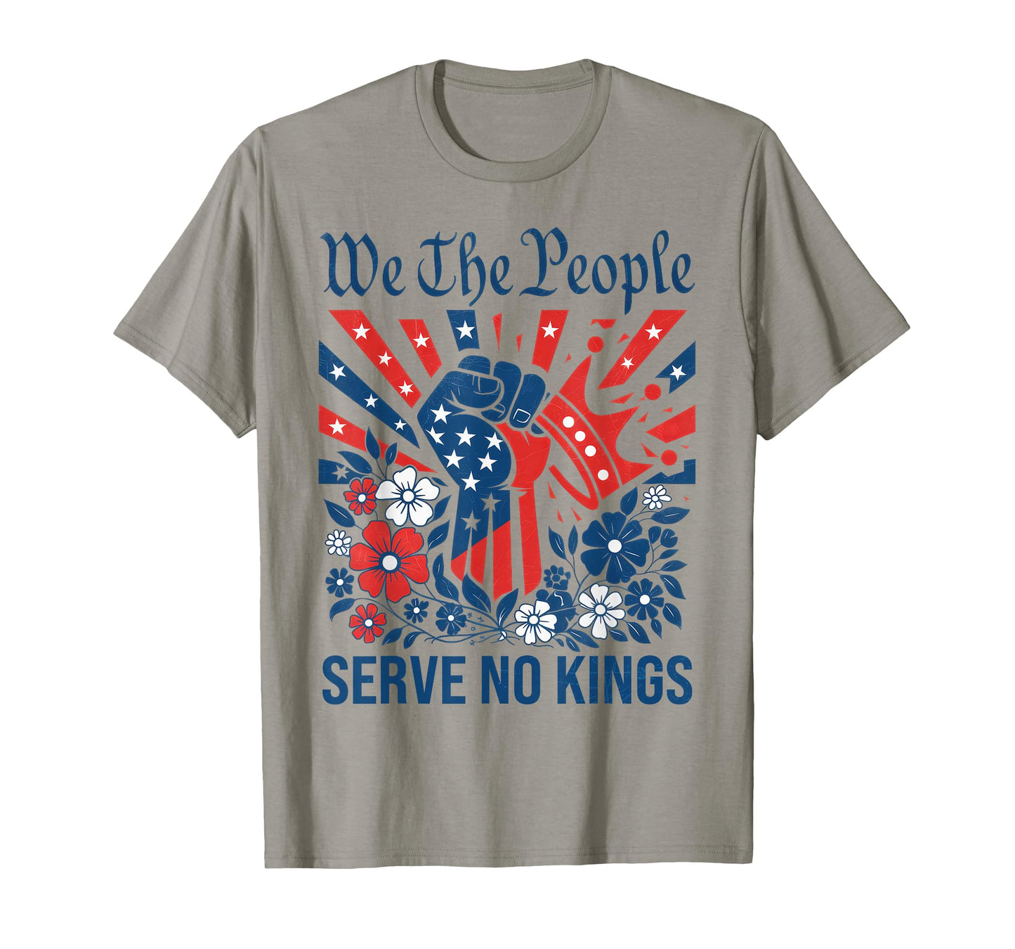 We The People Serve No Kings Stars Stripes America Patriotic T-Shirt