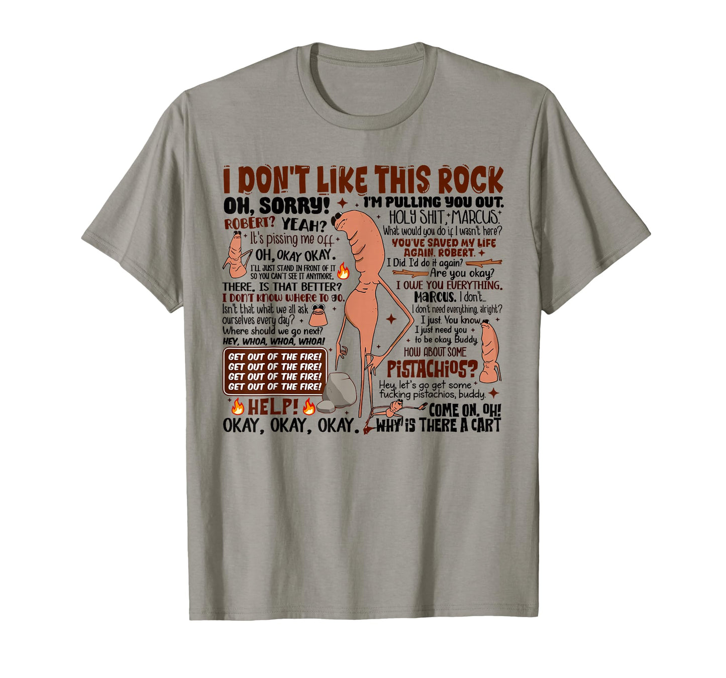 Marcus The Worm I Don't Like This Rock Funny Trending Meme T-Shirt