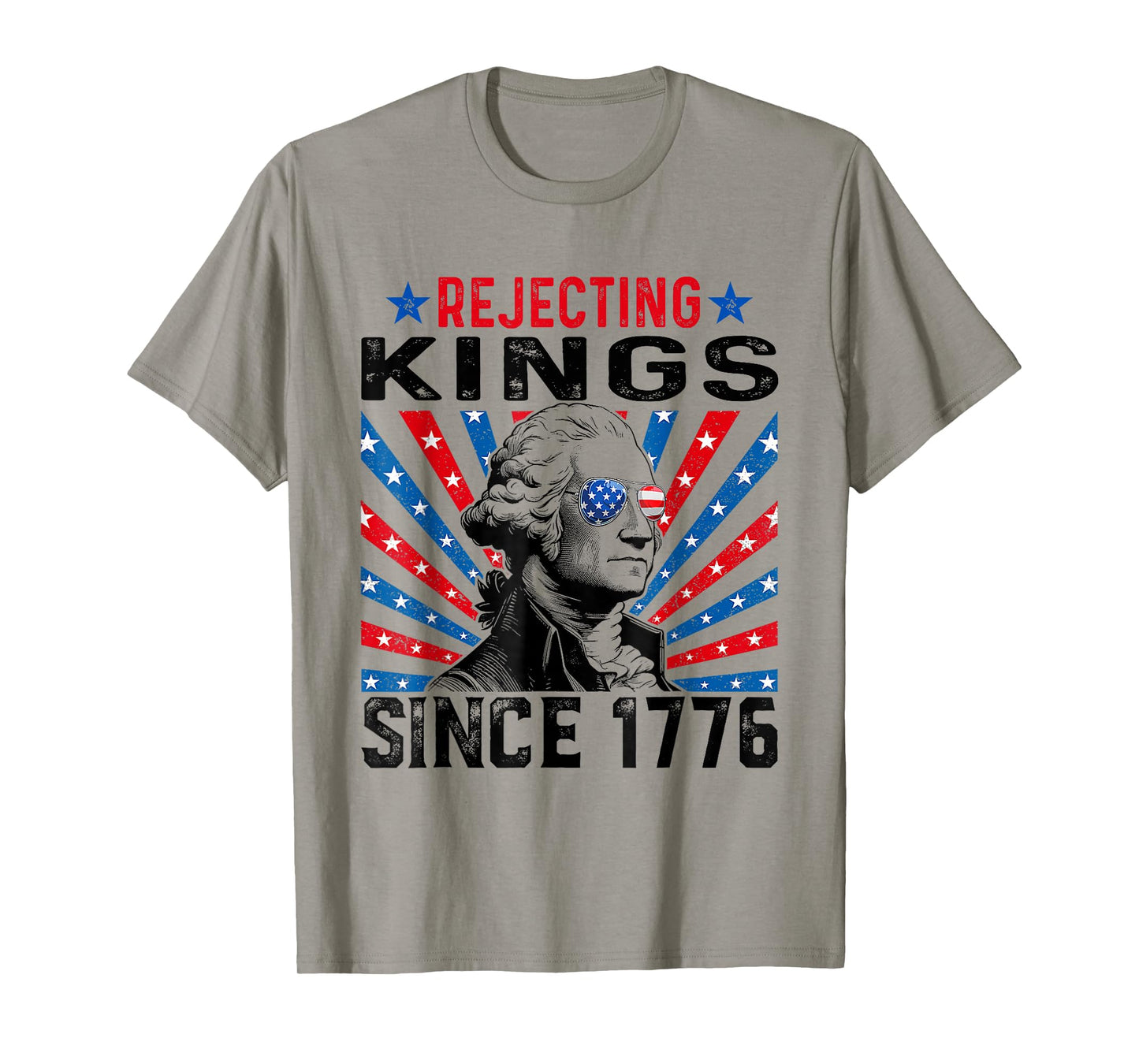Rejecting Kings Since 1776 Distressed USA Flag Vintage T-Shirt