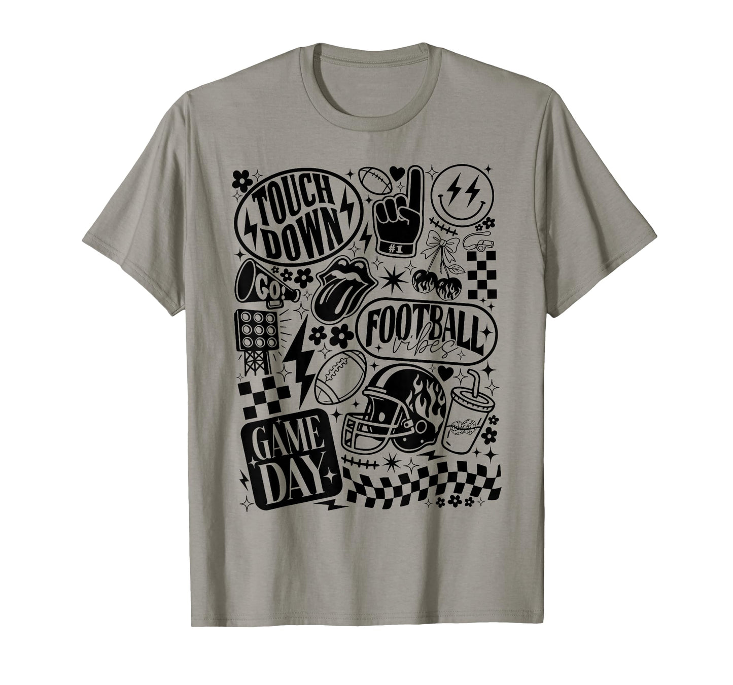 Cheerleader Football Mom Coquette Bow Game Day Women Girls T-Shirt