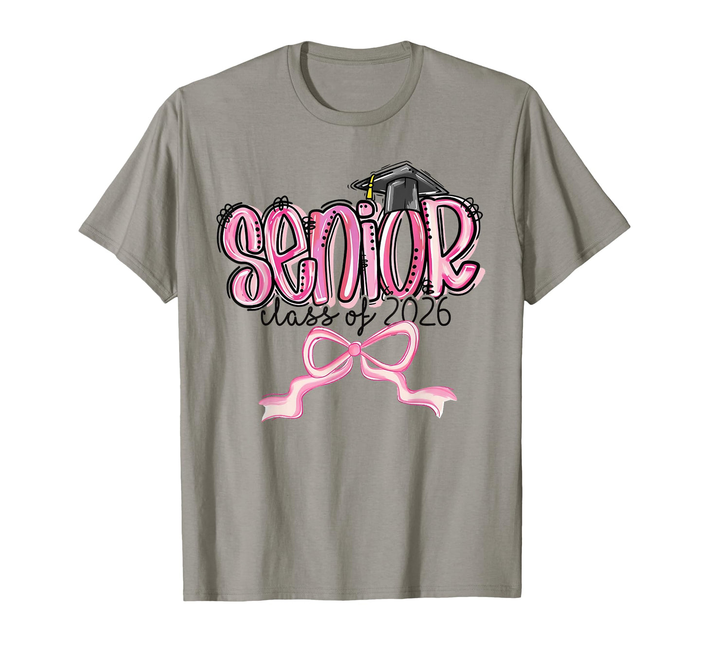 Senior Class of 2026 Coquette Pink Bow Graduation 2026 T-Shirt