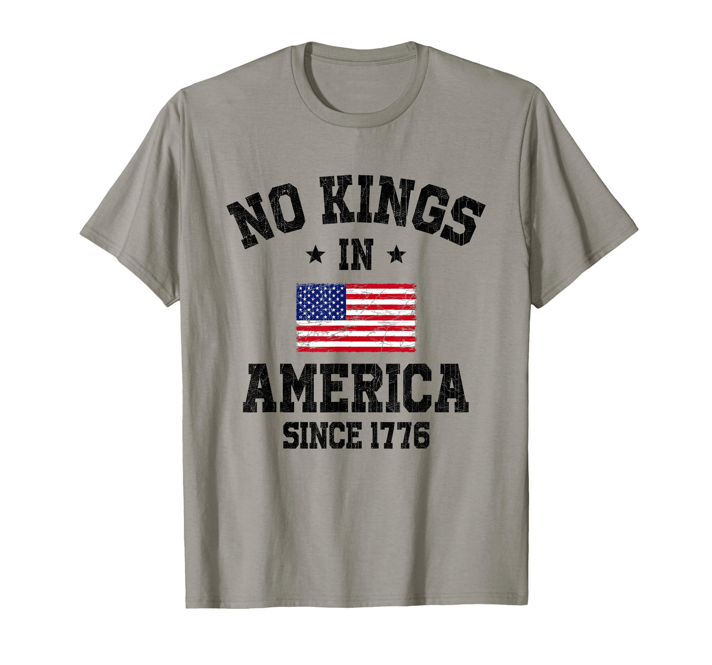 No Kings In America Since 1776 4th Of July Patriotic US Flag T-Shirt