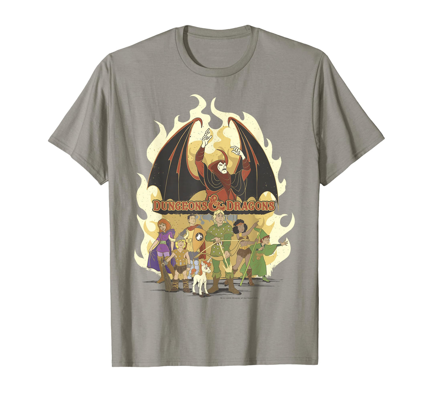 Dungeons & Dragons Group Shot Flame Portrait T-Shirt