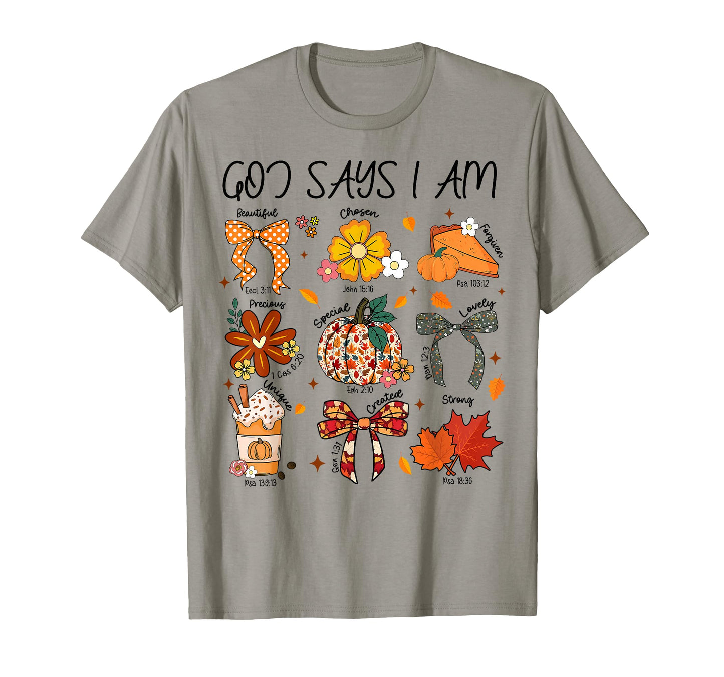 God Says I Am Fall Vibes Autumn Christian Women Men Kids T-Shirt