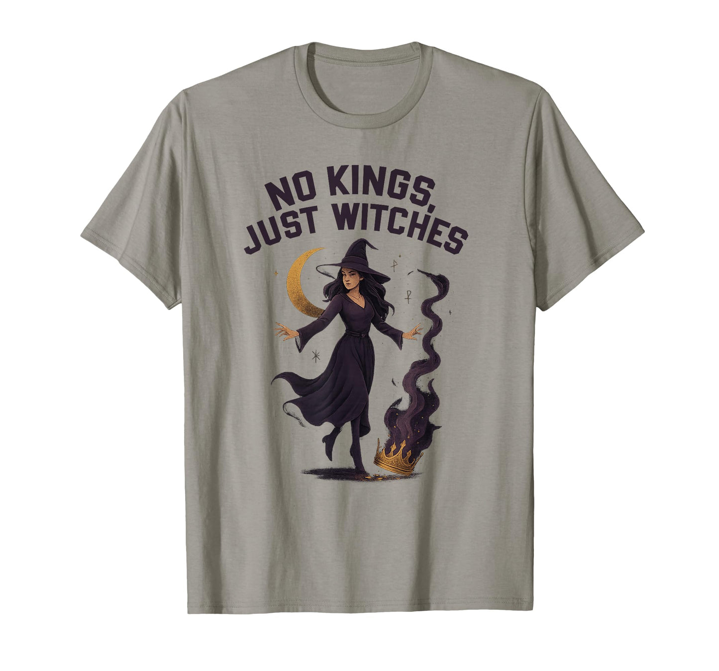 No Kings Just Witches Funny Witchcore Halloween Art T-Shirt