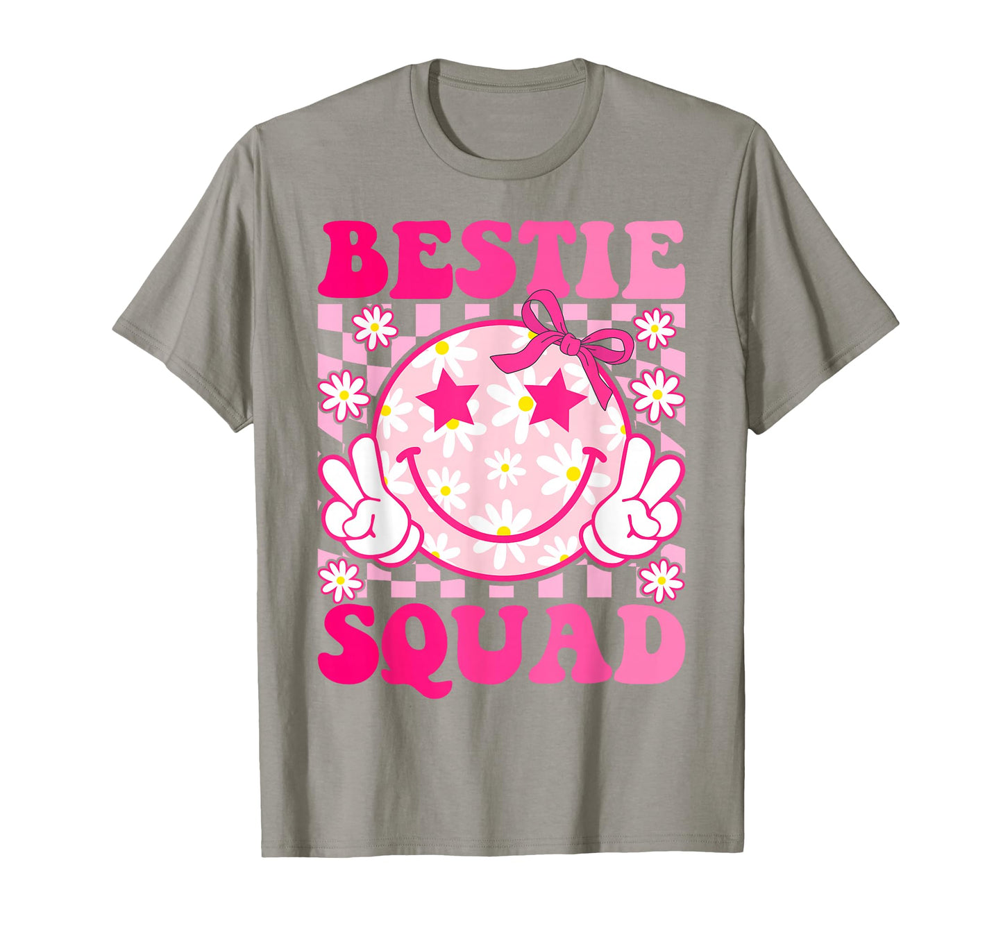 Groovy Bestie Squad Best Friends Matching Girls T-Shirt