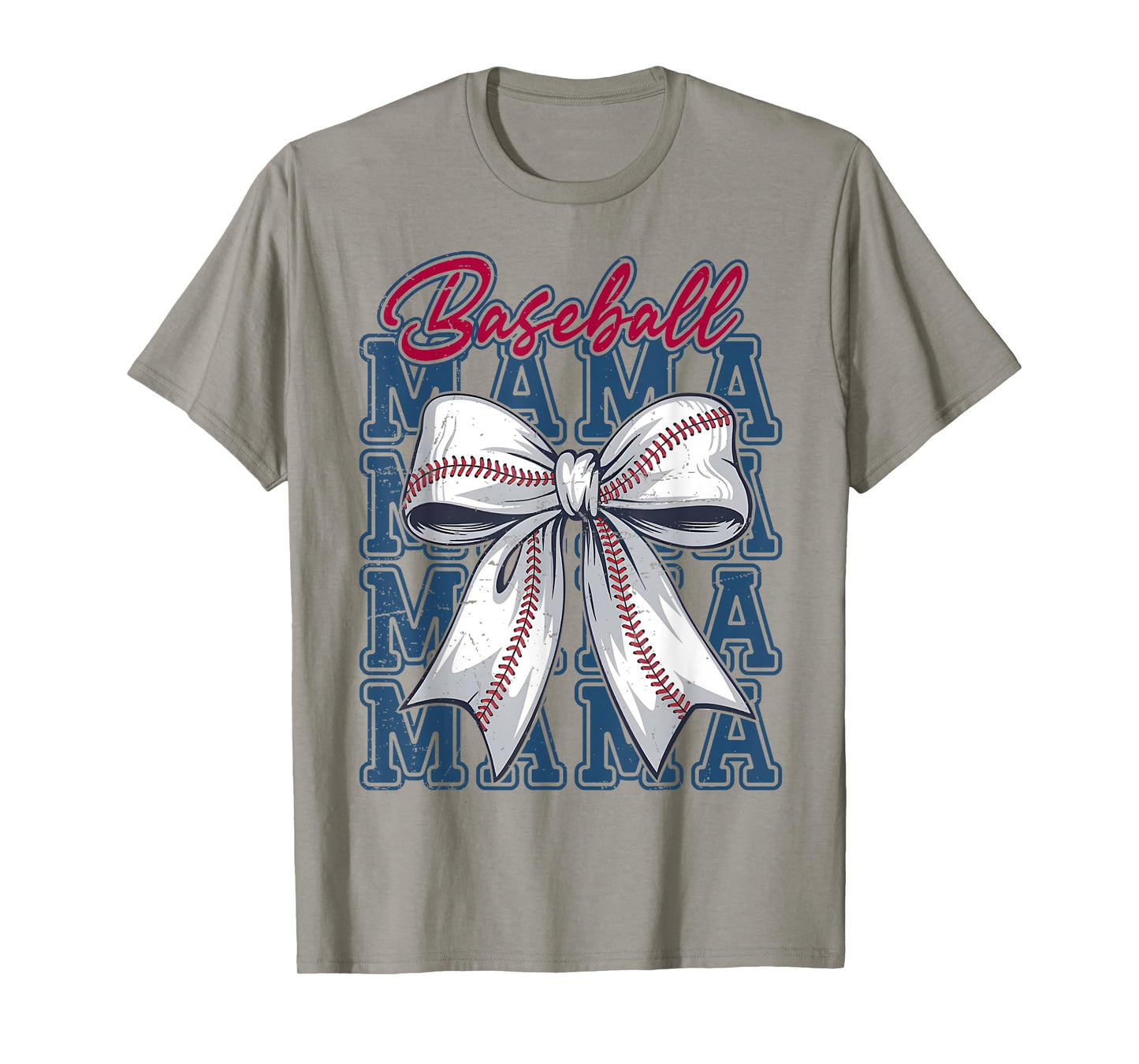 Baseball Coquette Bow Baseball Mom Game Day Baseball Mama T-Shirt