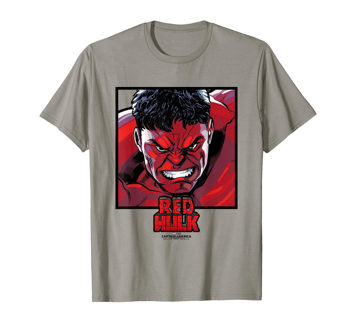 Marvel Captain America: Brave New World Red Hulk Face Panel T-Shirt