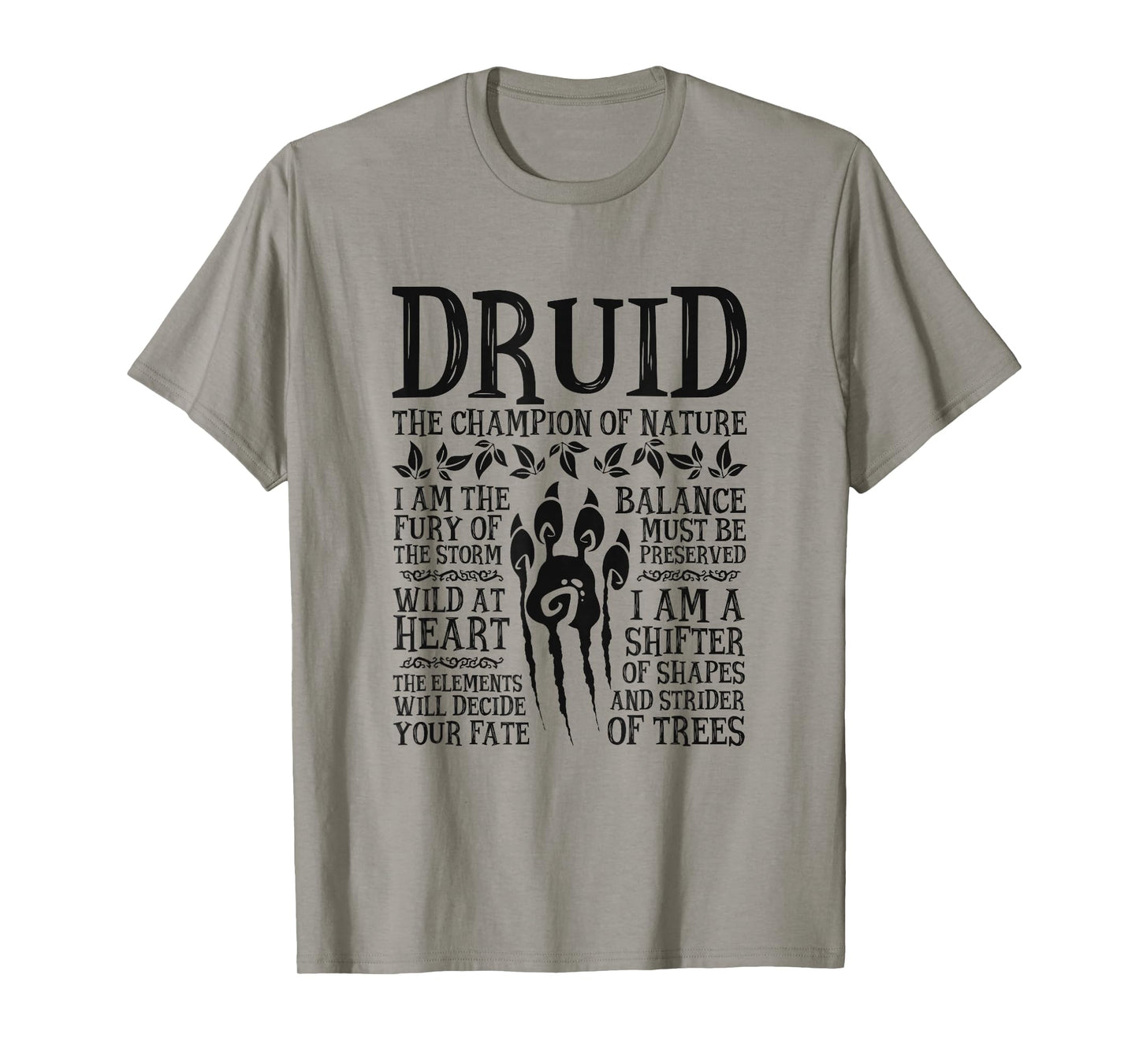 Druid, The Champion of Nature - RPG Class T-Shirts T-Shirt