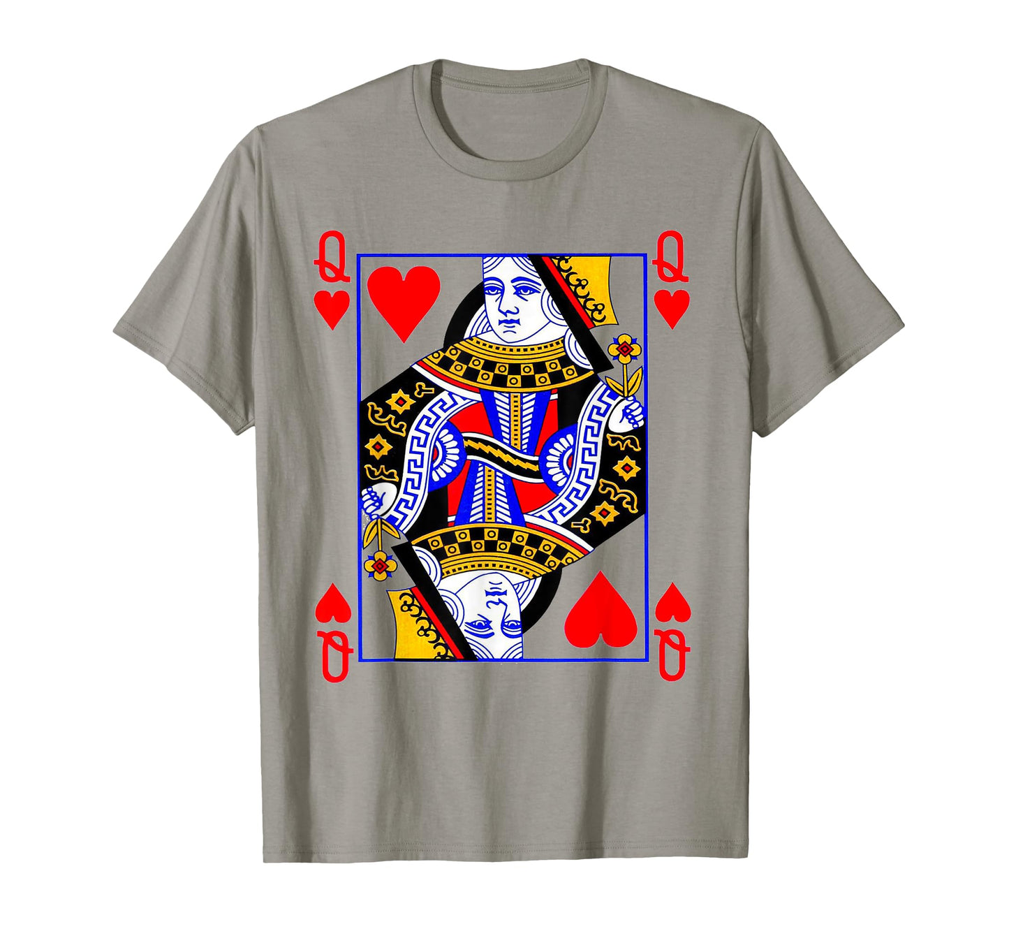 Queen of Hearts Playing Card Poker Card Costume Tee Shirt