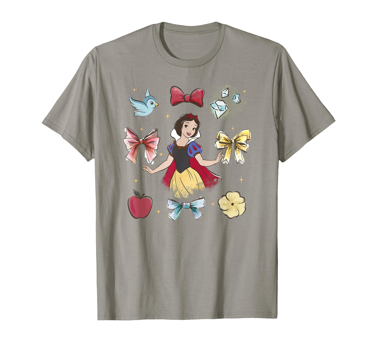 Disney Princess Snow White Beauty Iconic Watercolor Elements T-Shirt