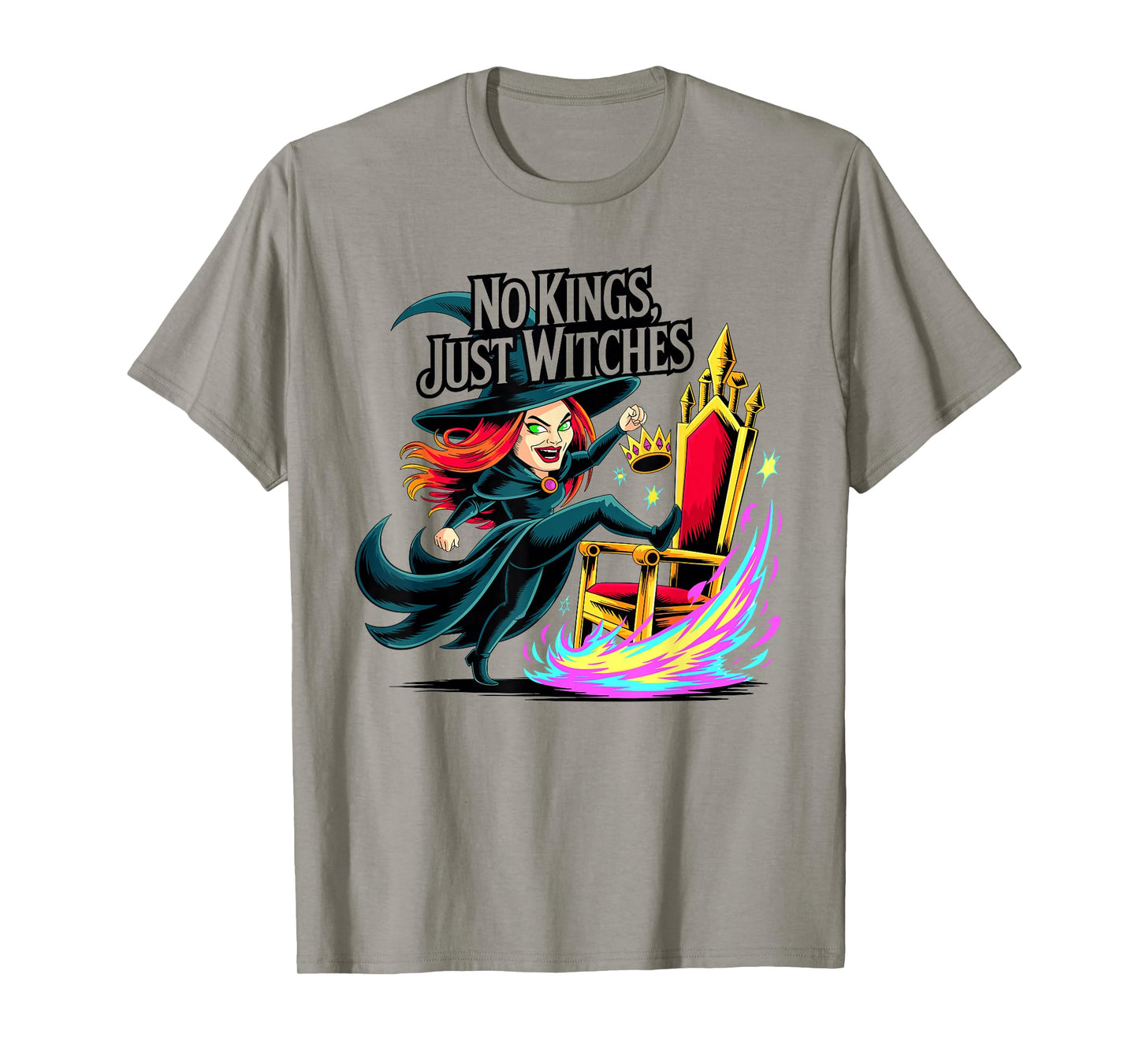 No Kings Just Witches Funny Witchcore Halloween Humor T-Shirt