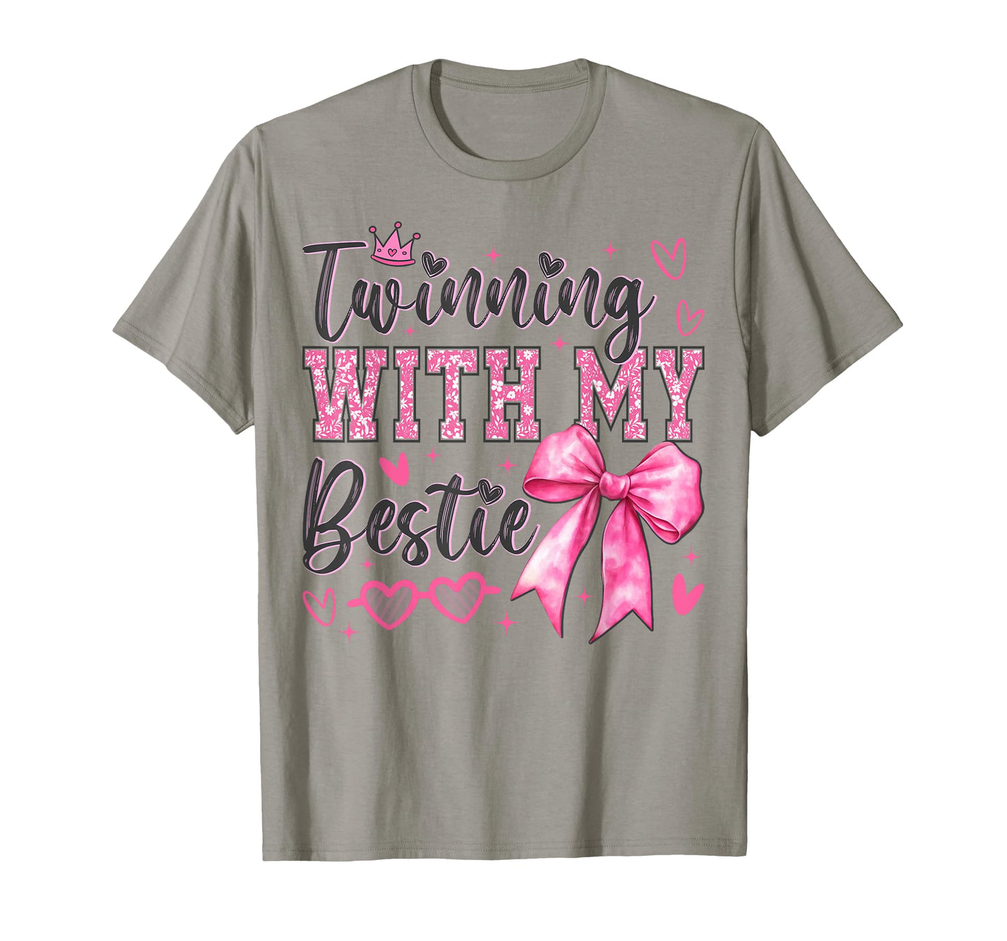 Twinning with My Bestie Coquette Spirit Week Girls T-Shirt