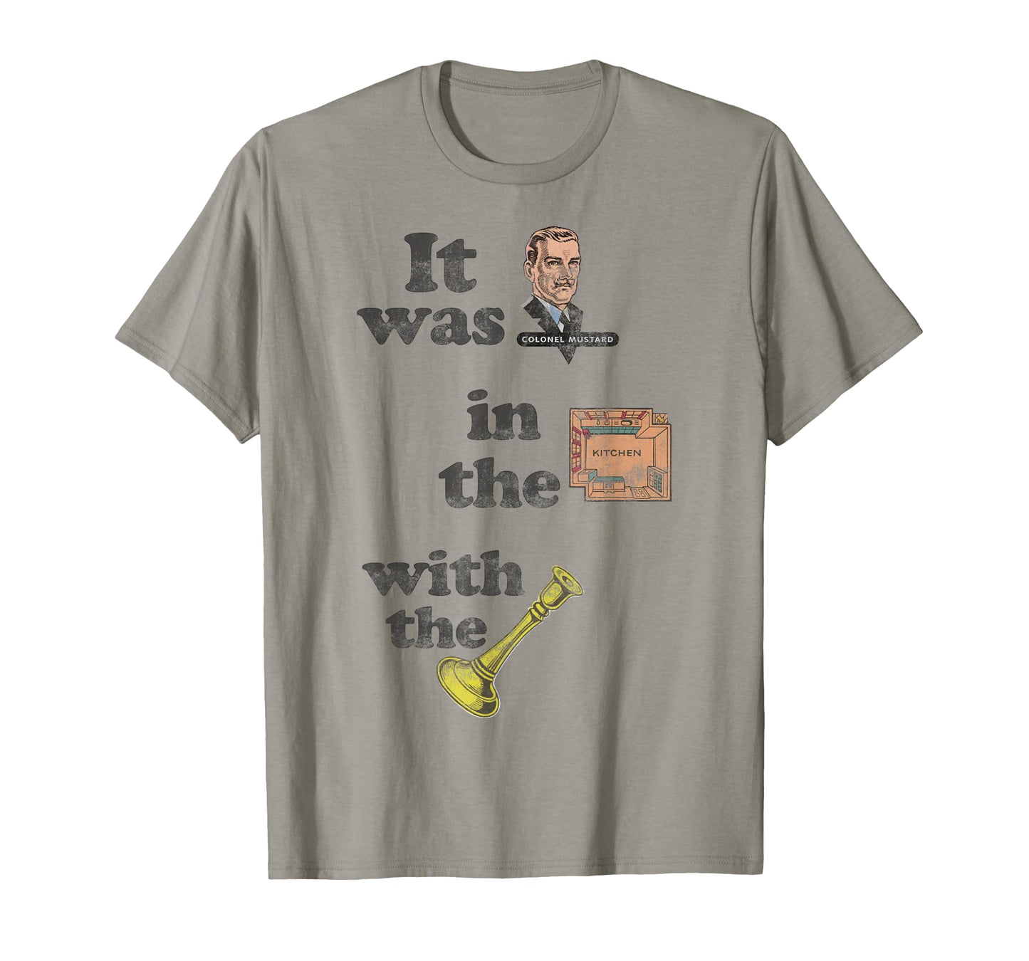 Clue It Was Colonel Mustard Distressed With The Candlestick T-Shirt