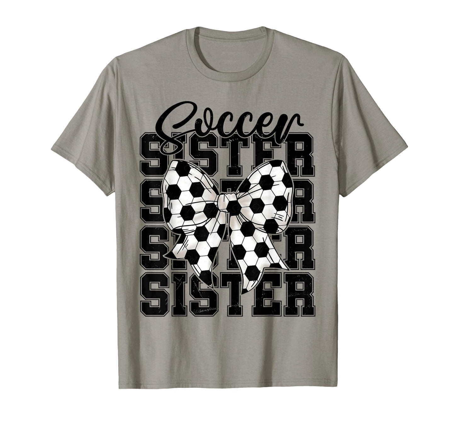 Soccer Sister Coquette Bow Soccer Sport Soccer Lover T-Shirt