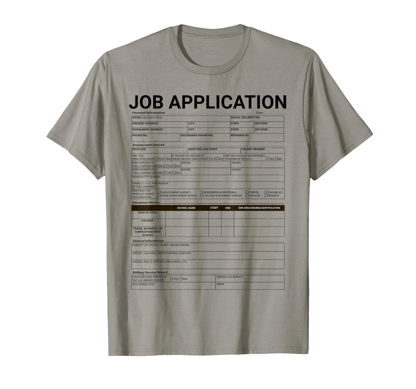 Job Application Costume T-Shirt