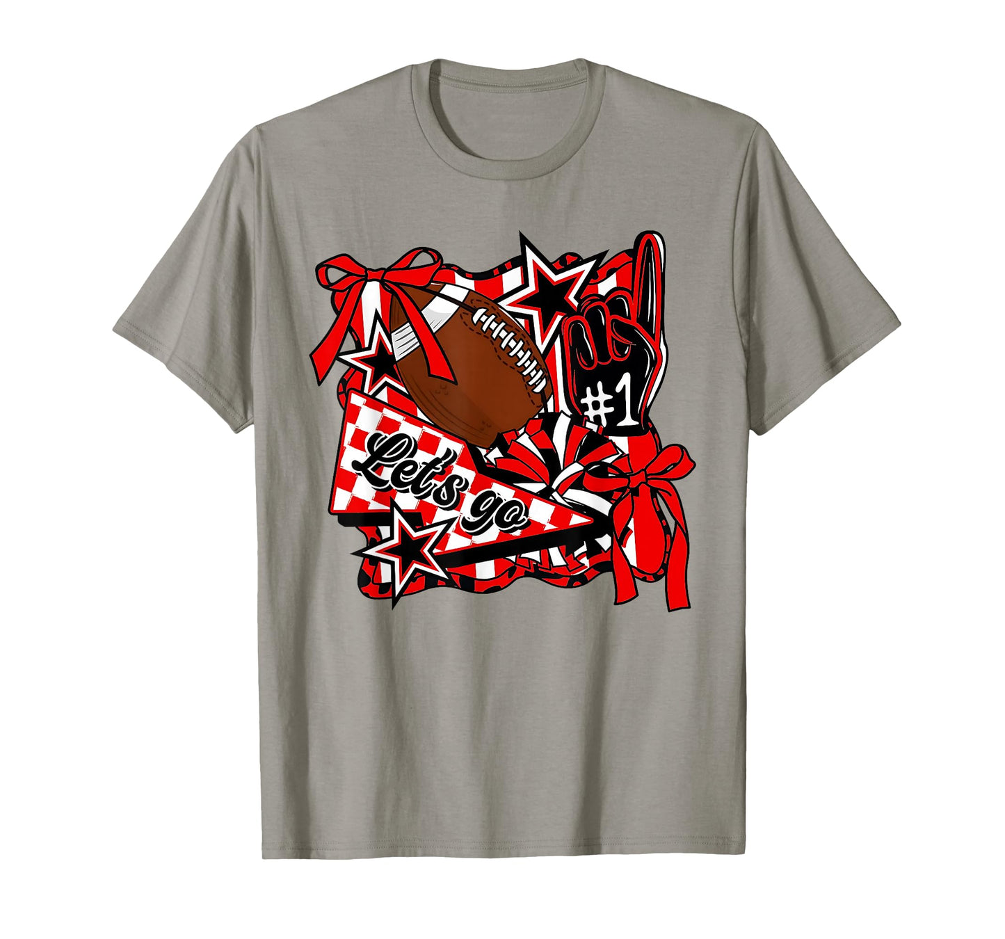 Retro Go Cheer Sports Team Cheerleader Cheerleading Red T-Shirt