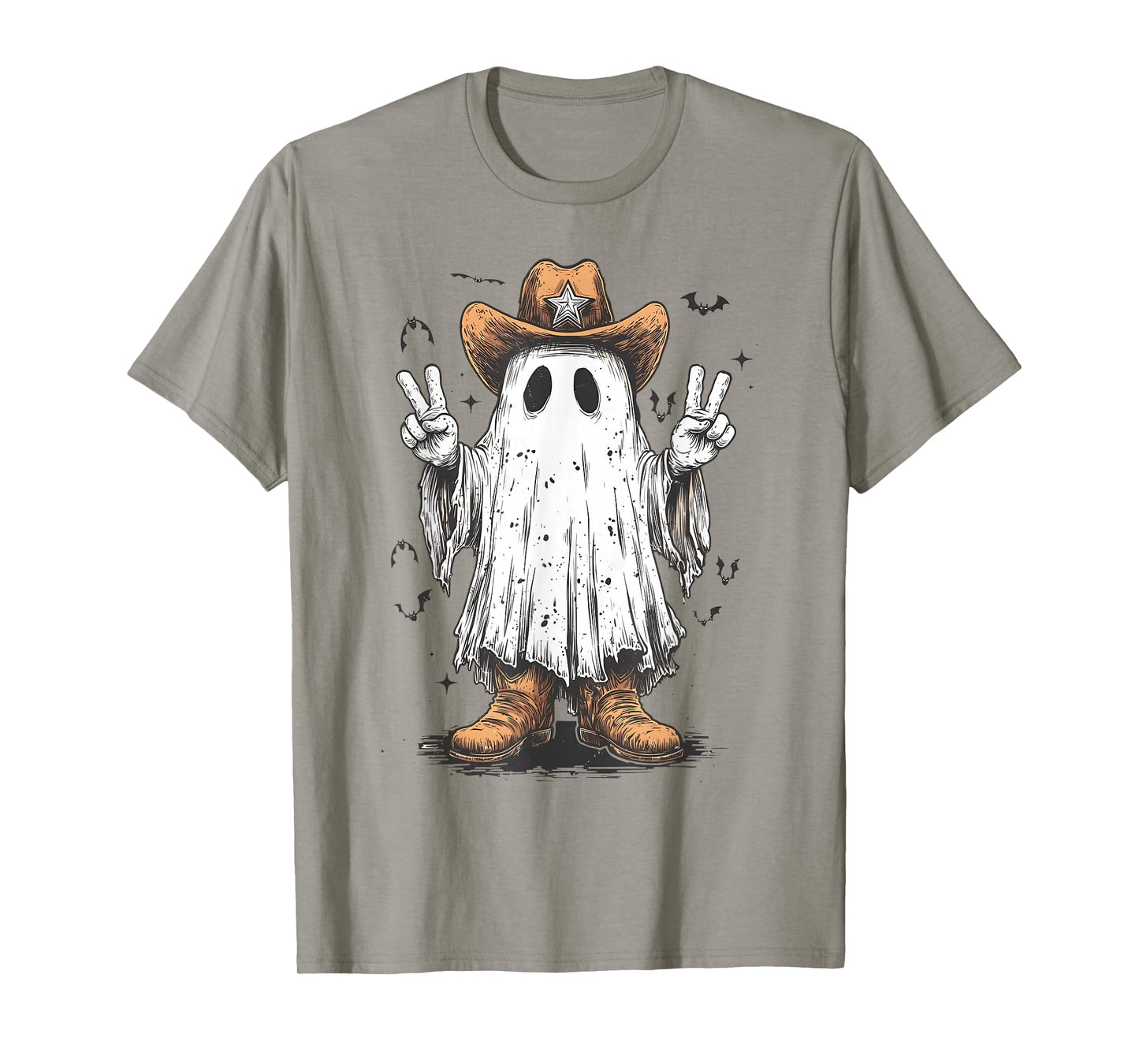 Boo Haw Cute Ghost Funny Cowboy Cowgirl Western Halloween T-Shirt