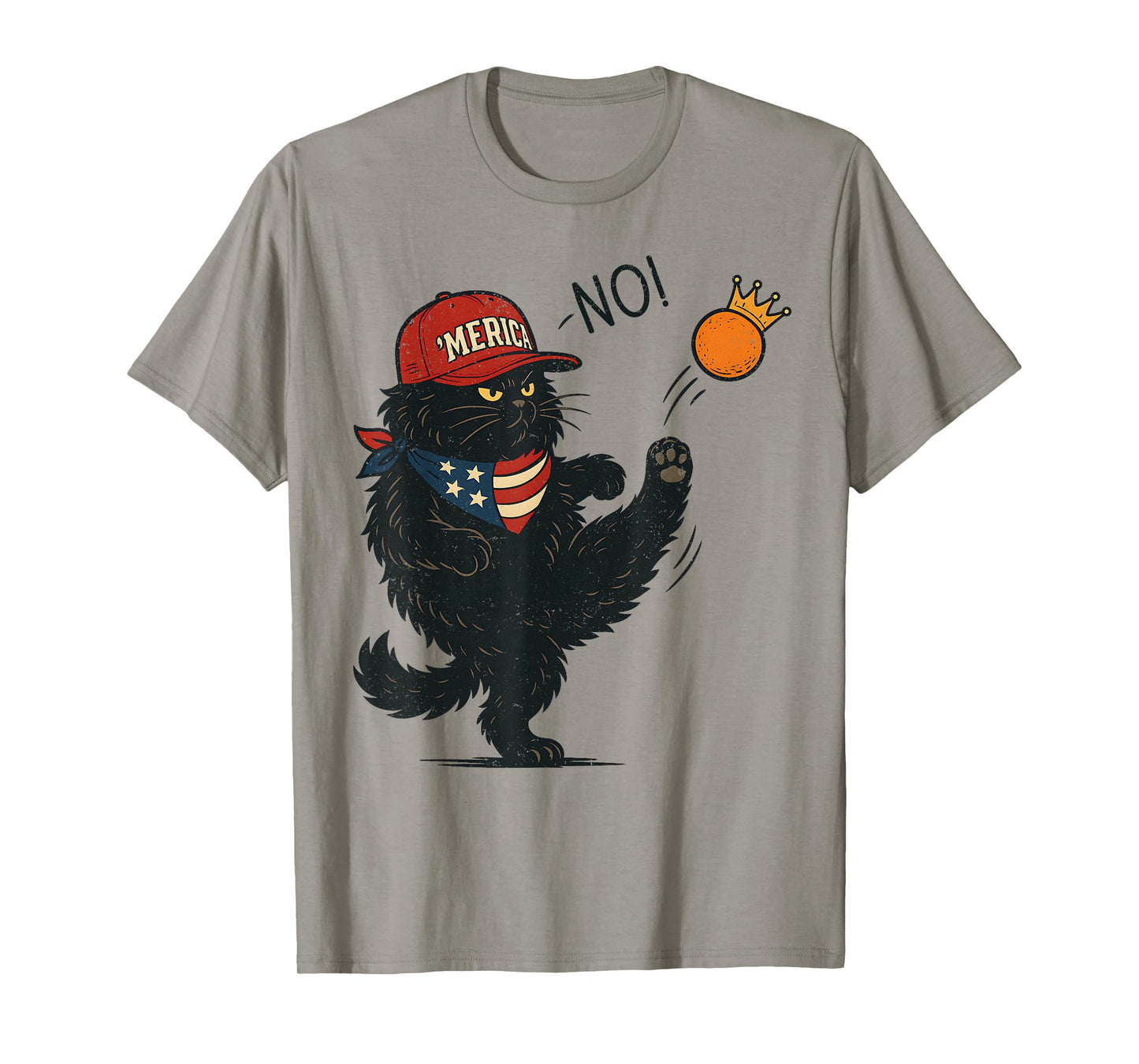 No Kings In America, Cats Against Trump Anti-Trump Black Cat T-Shirt for Men Women