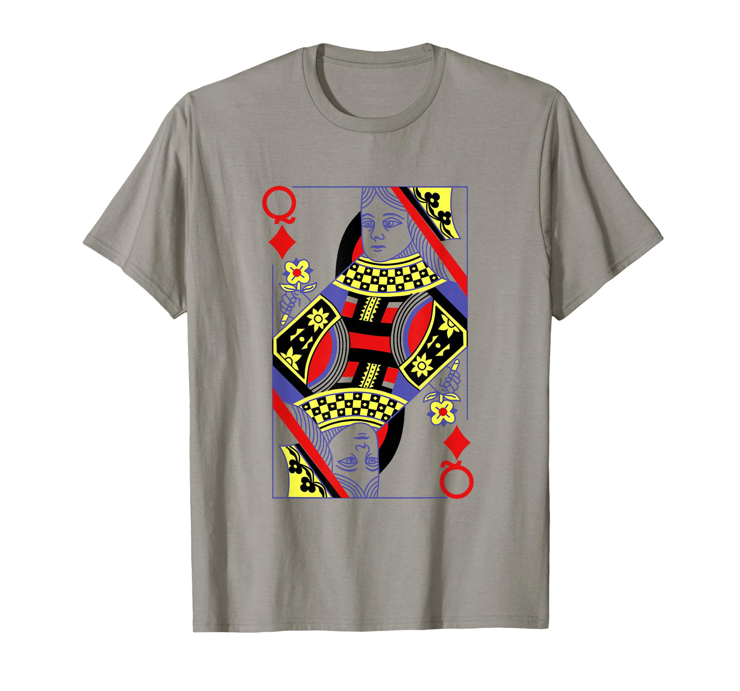 Queen Of Diamonds Deck Of Cards Playing Cards Halloween T-Shirt