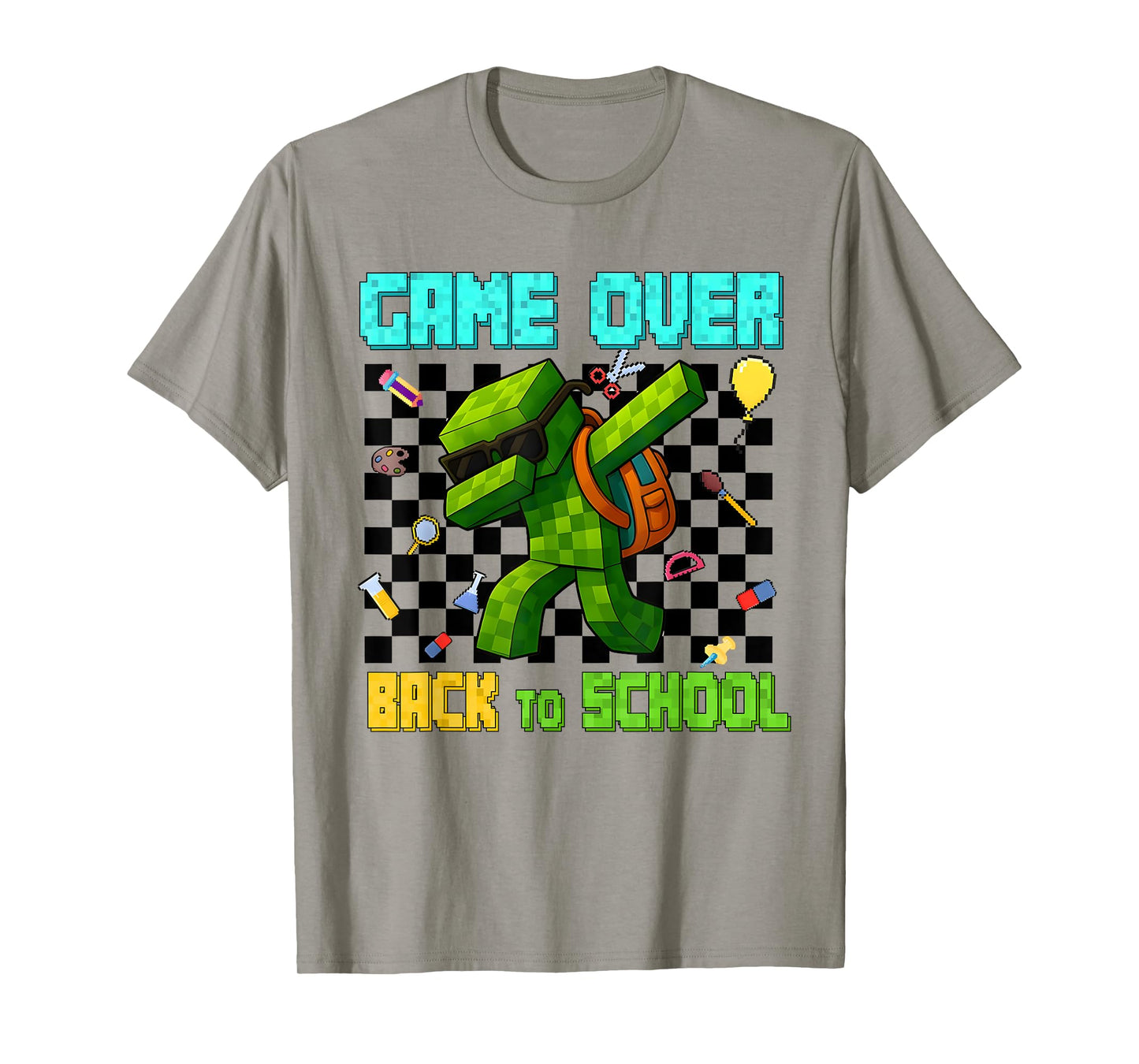 Game Over Back To School Gamer Funny Kids First Day School T-Shirt