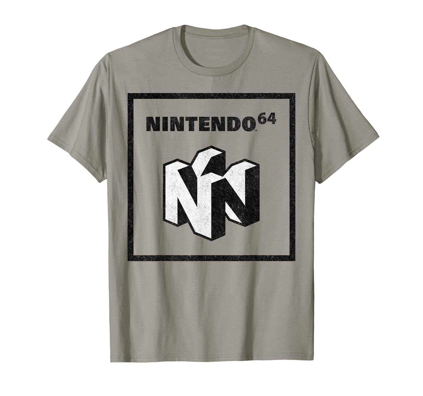 Nintendo 64 Logo Black & White Element Graphic T-Shirt T-Shirt