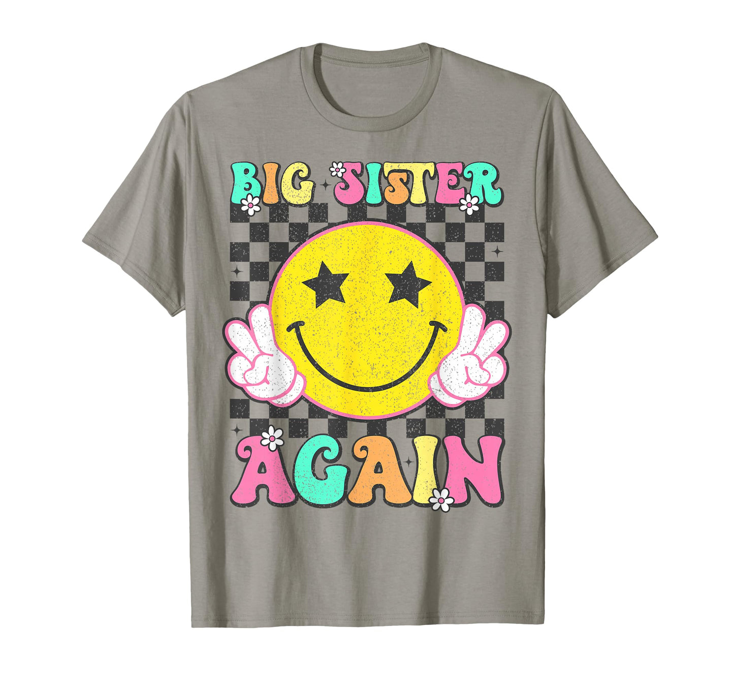 Big Sister Again Groovy Big Sister Girls Toddlers T-Shirt