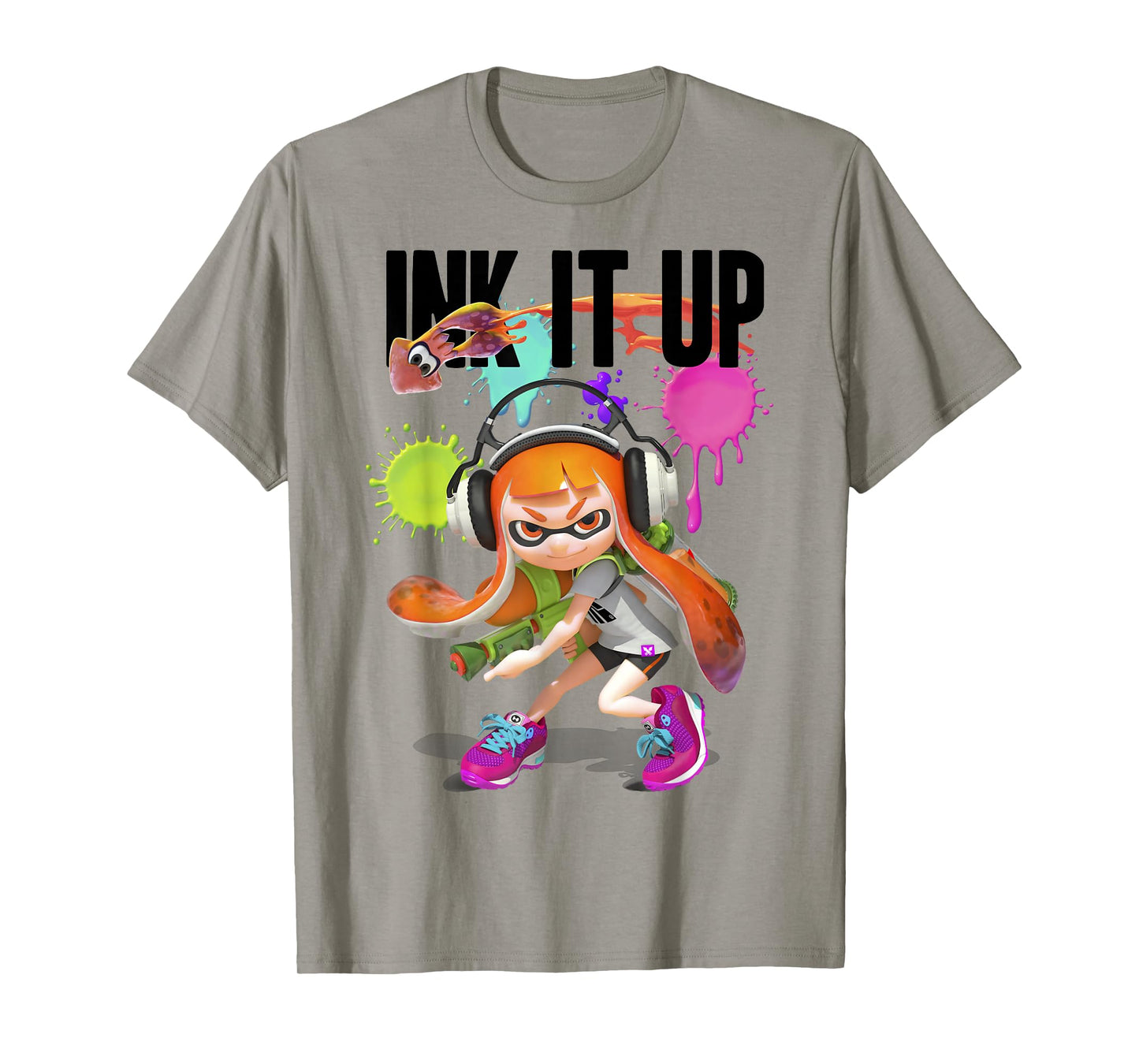 Splatoon Ink It Up Squid Inkling Splatter Poster T-Shirt
