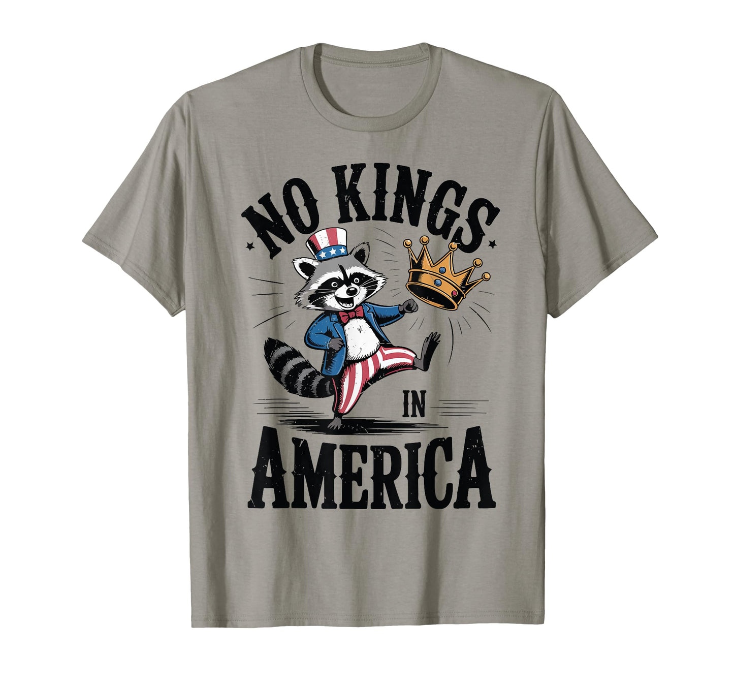 No Kings America Funny Raccoon 4th July Trash-Panda Toddler T-Shirt