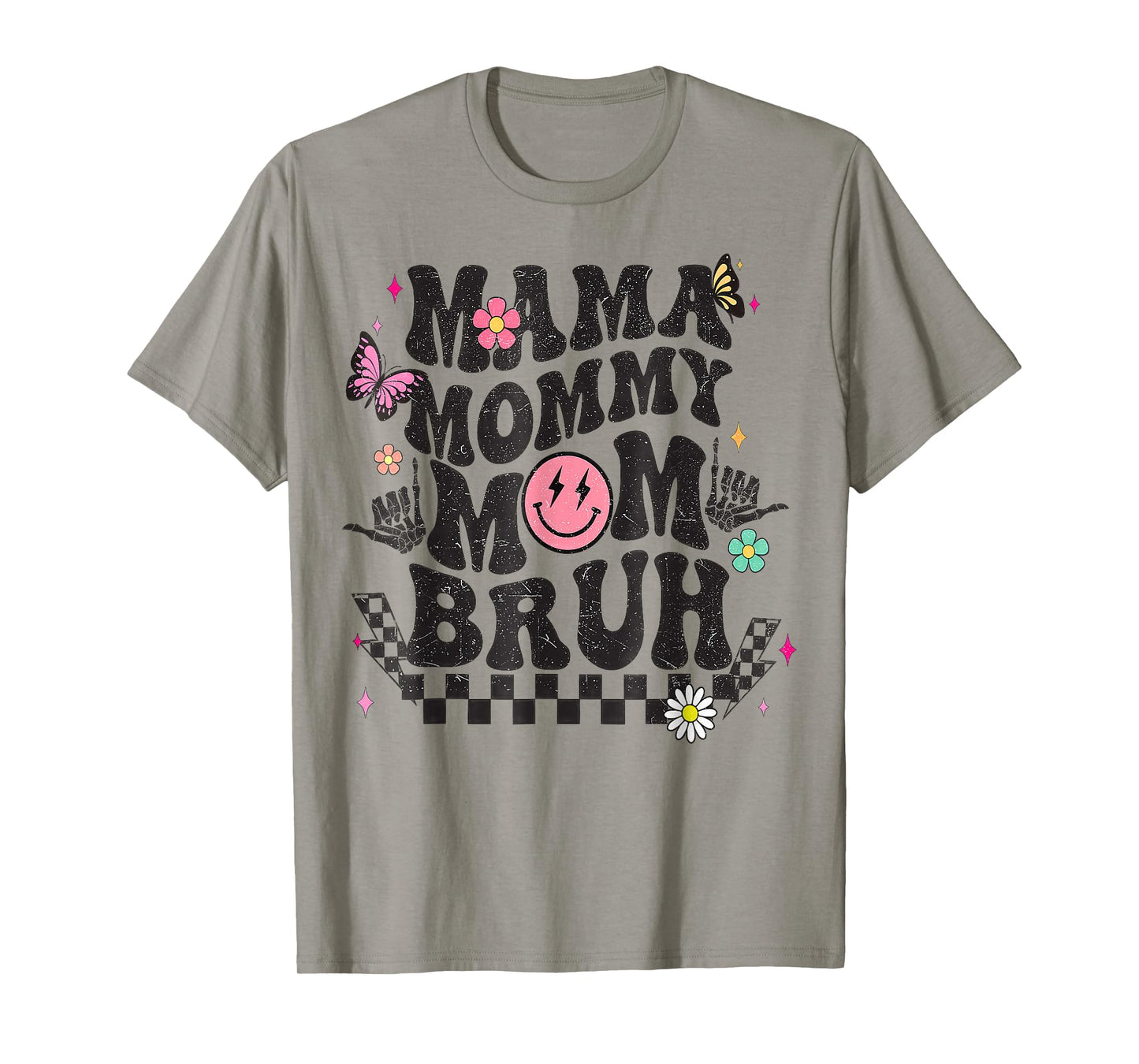 Mama Mommy Mom Bruh Mothers Day Groovy T-Shirt