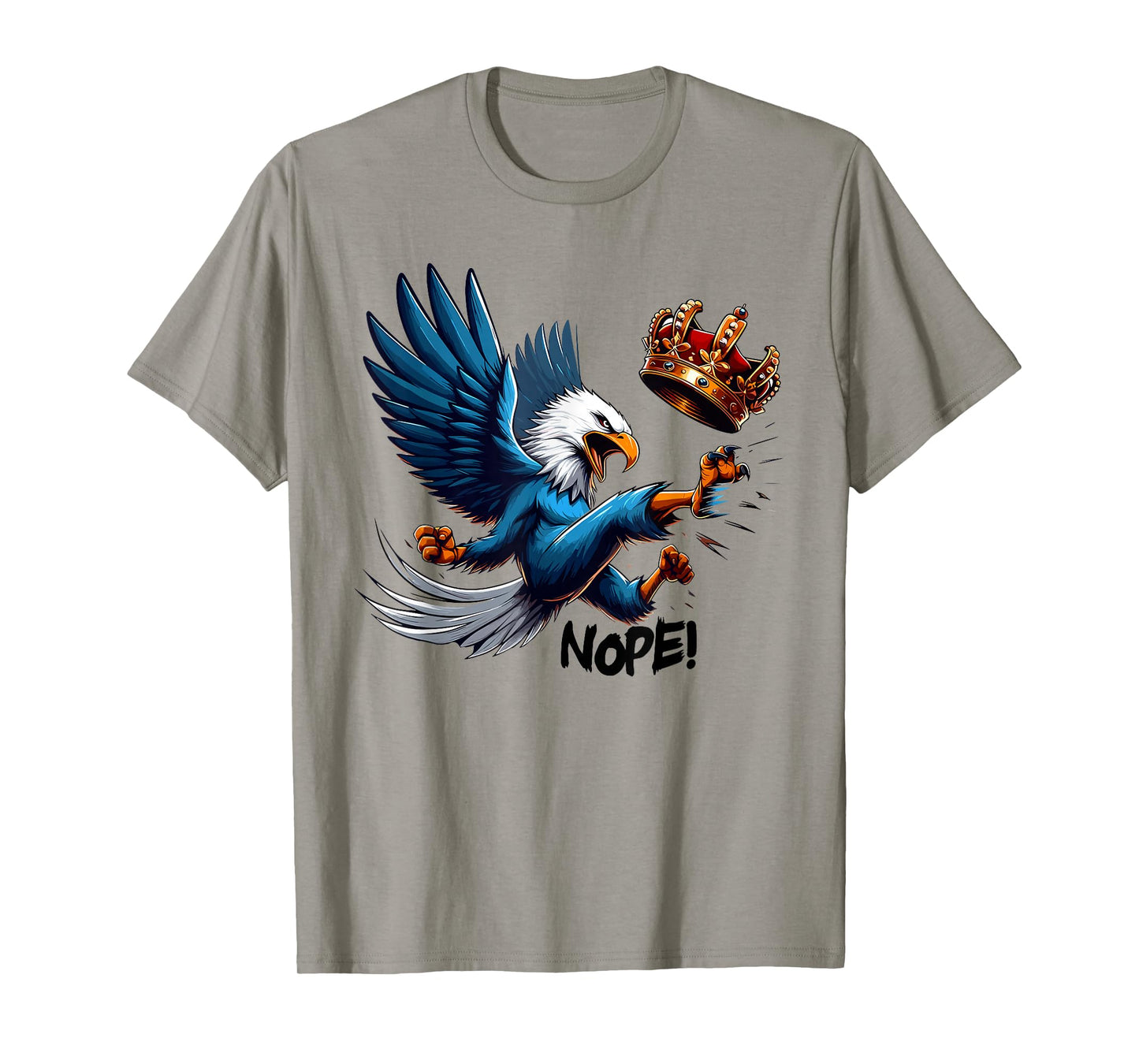 No Kings Nope Bold Minimal Protest Statement T-Shirt