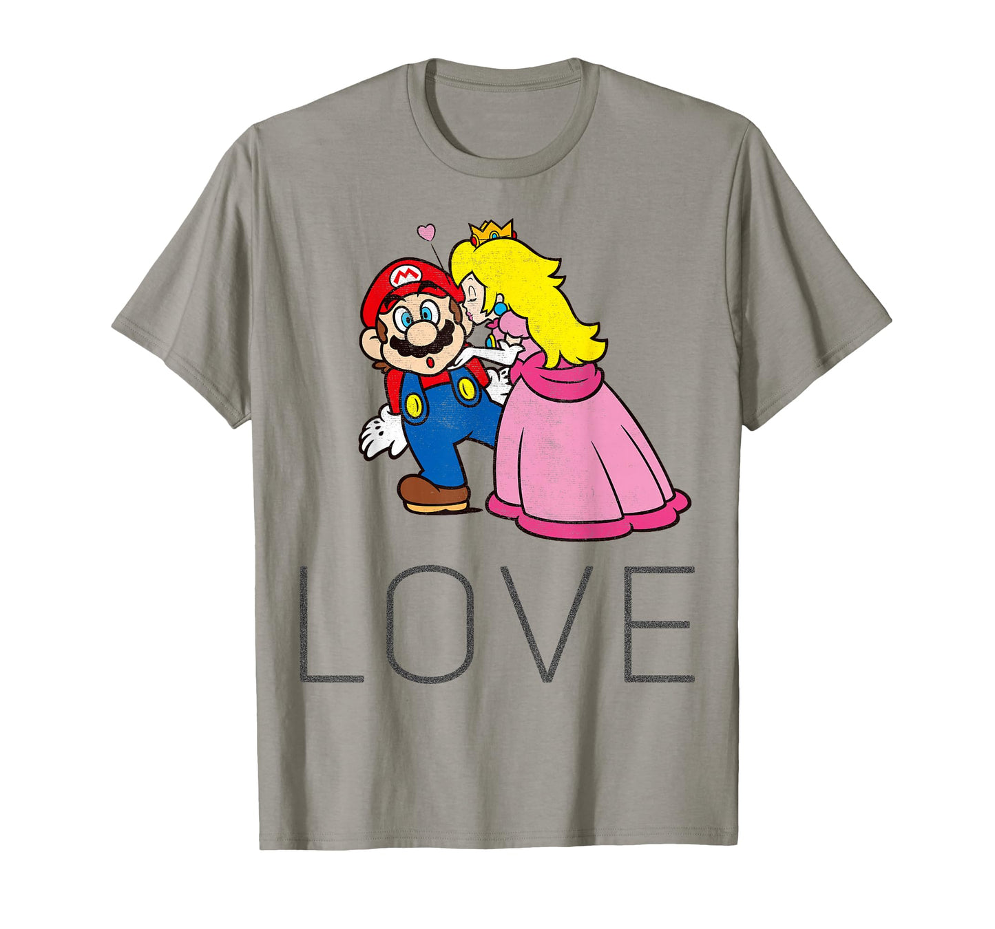 Super Mario Princess Peach Kiss Love Graphic T-Shirt