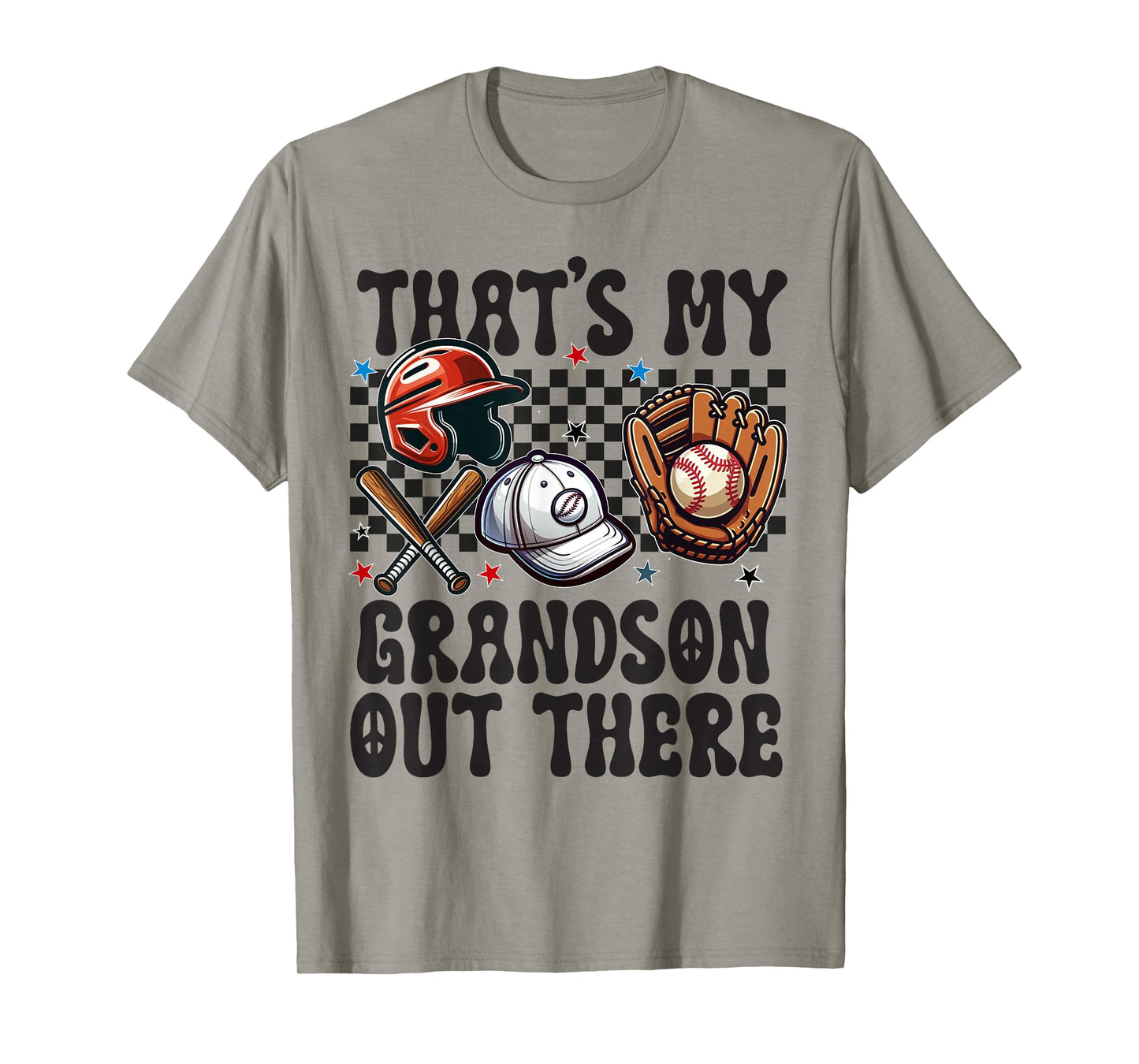 That's My Grandson Out There Baseball For Grandpa Grandma T-Shirt