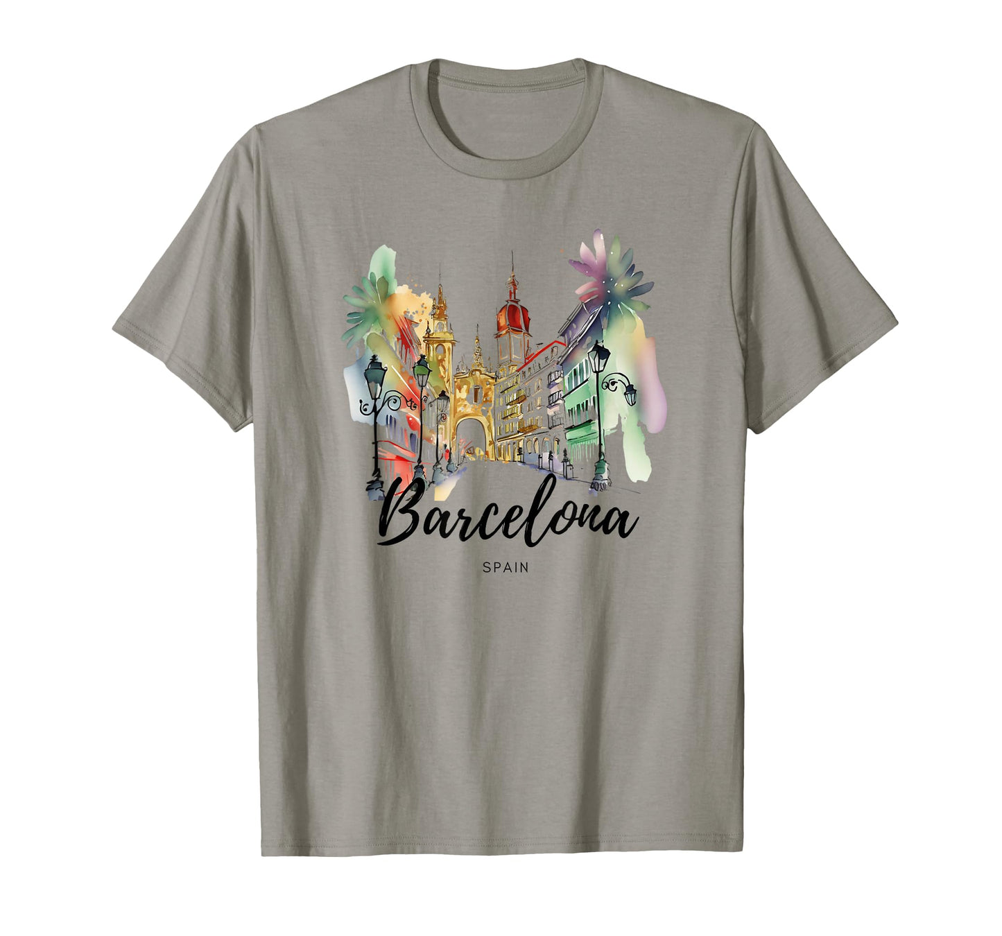 Vintage Spain Barcelona City Espana Souvenir Spain T-Shirt