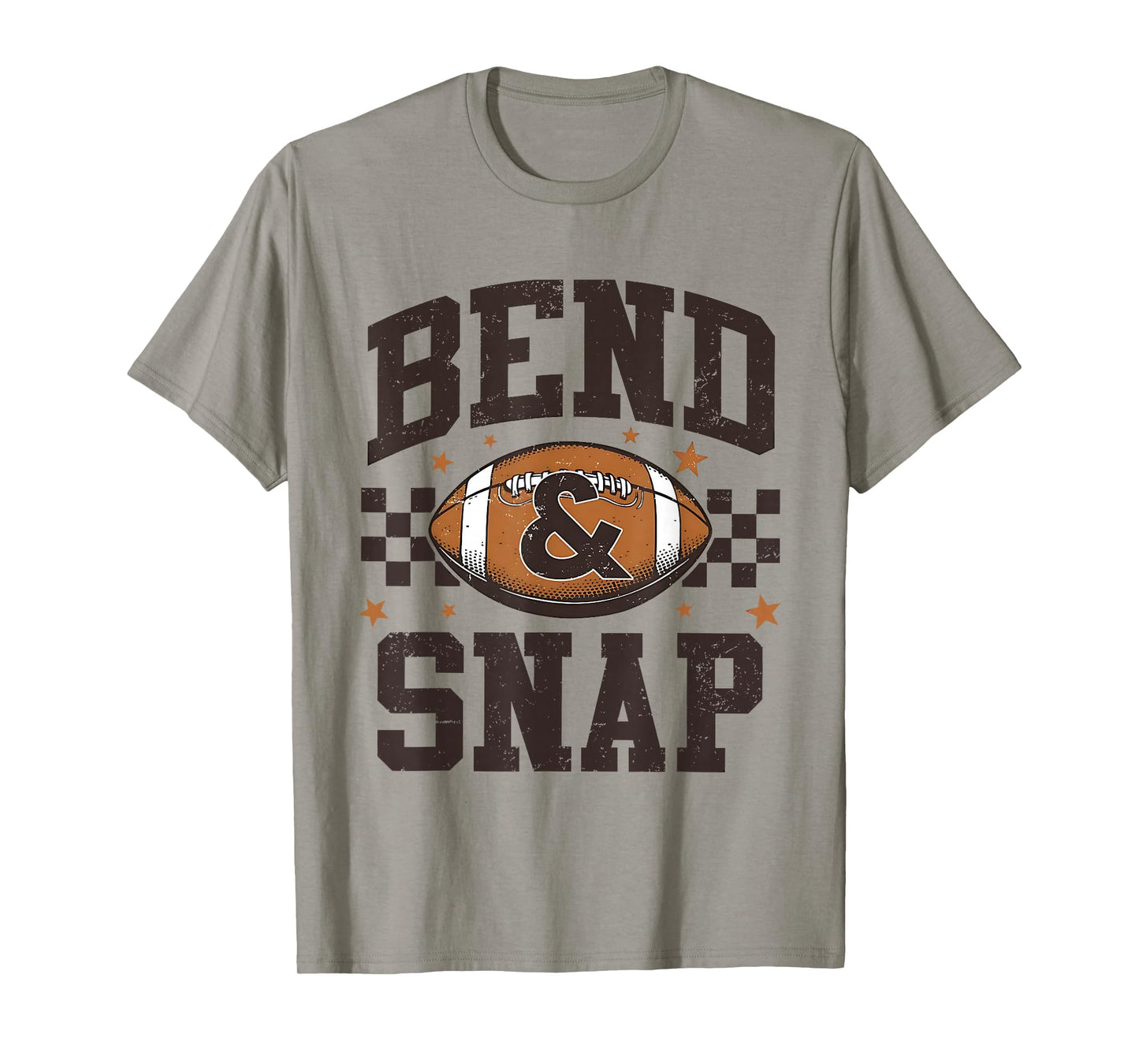 Vintage Funny Game Day Touchdown Cute Bend and Snap Football T-Shirt