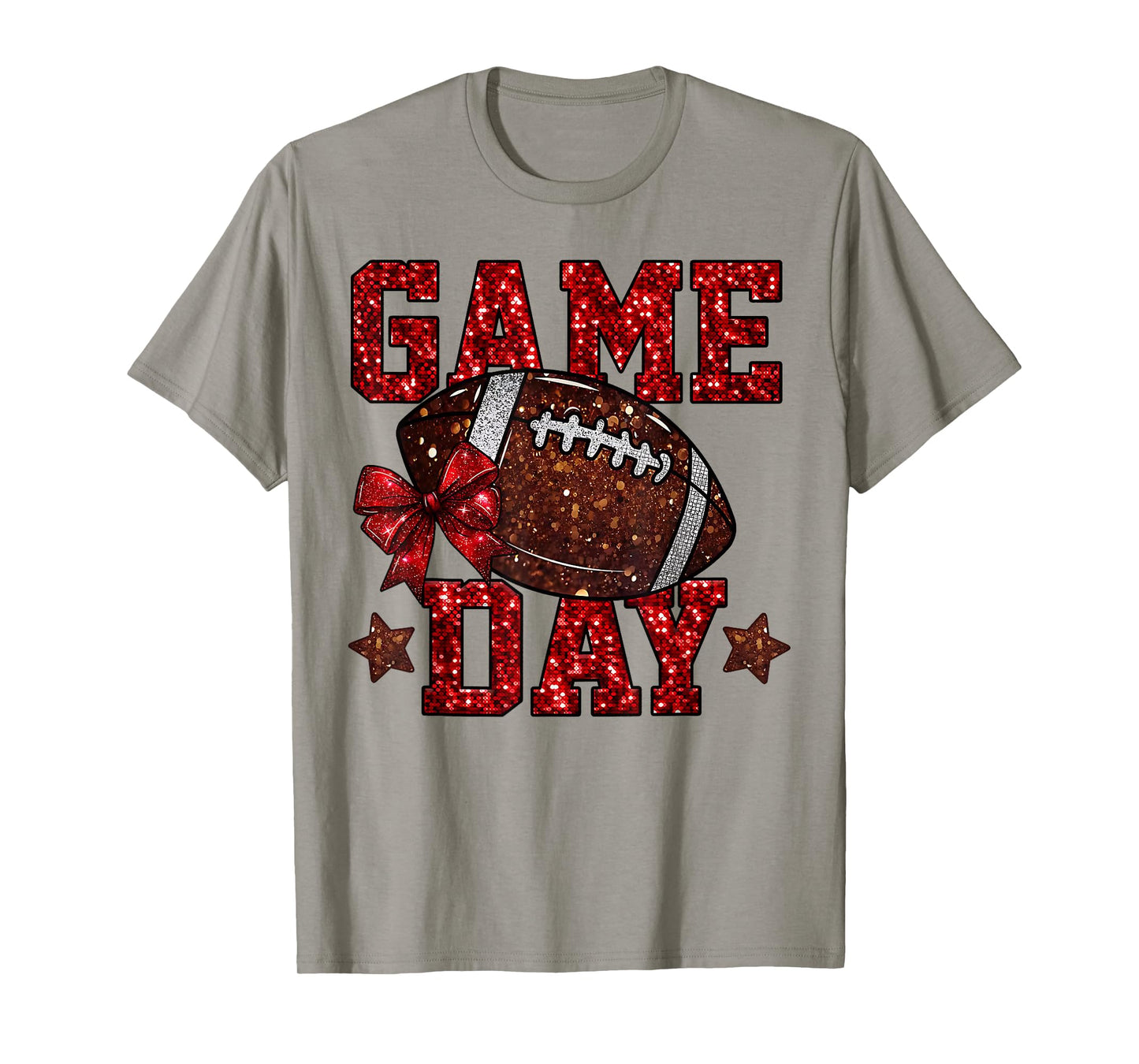 Game Day Touchdown Football Mom Girls Go Cheer Maroon T-Shirt