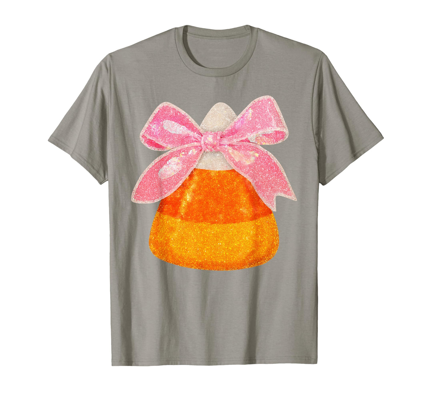 Halloween Candy Corn Coquette Bow Spooky Season Women Girls T-Shirt
